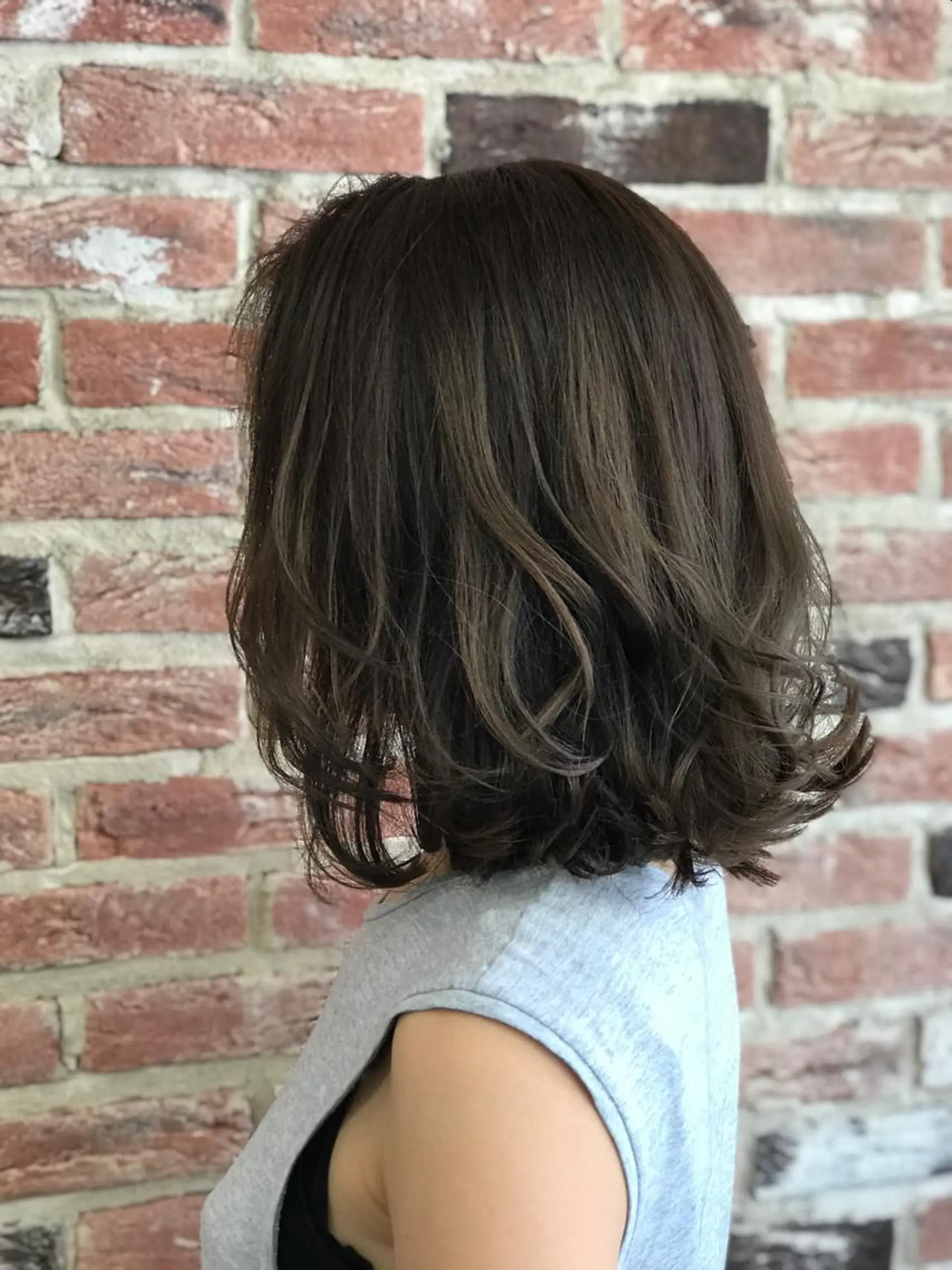 ミディアム カラー アッシュ アッシュブラウン ブラウンカラー 市村 正義のヘアスタイル