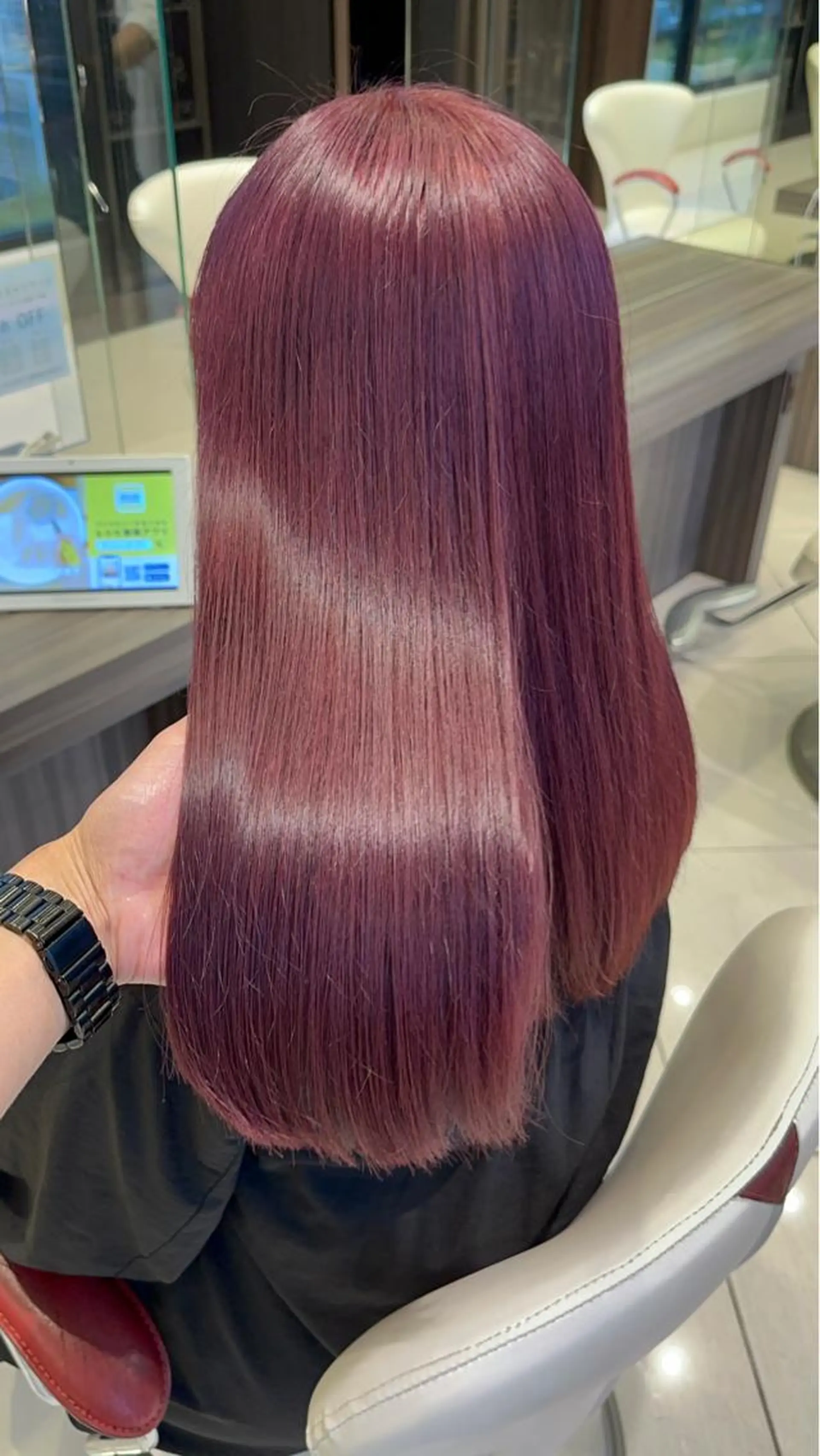 セミロング カラー ピンクカラー カット ヘアカラー 美髪矯正/髪質改善/ 艶レイヤー 古畑佑悟のヘアスタイル