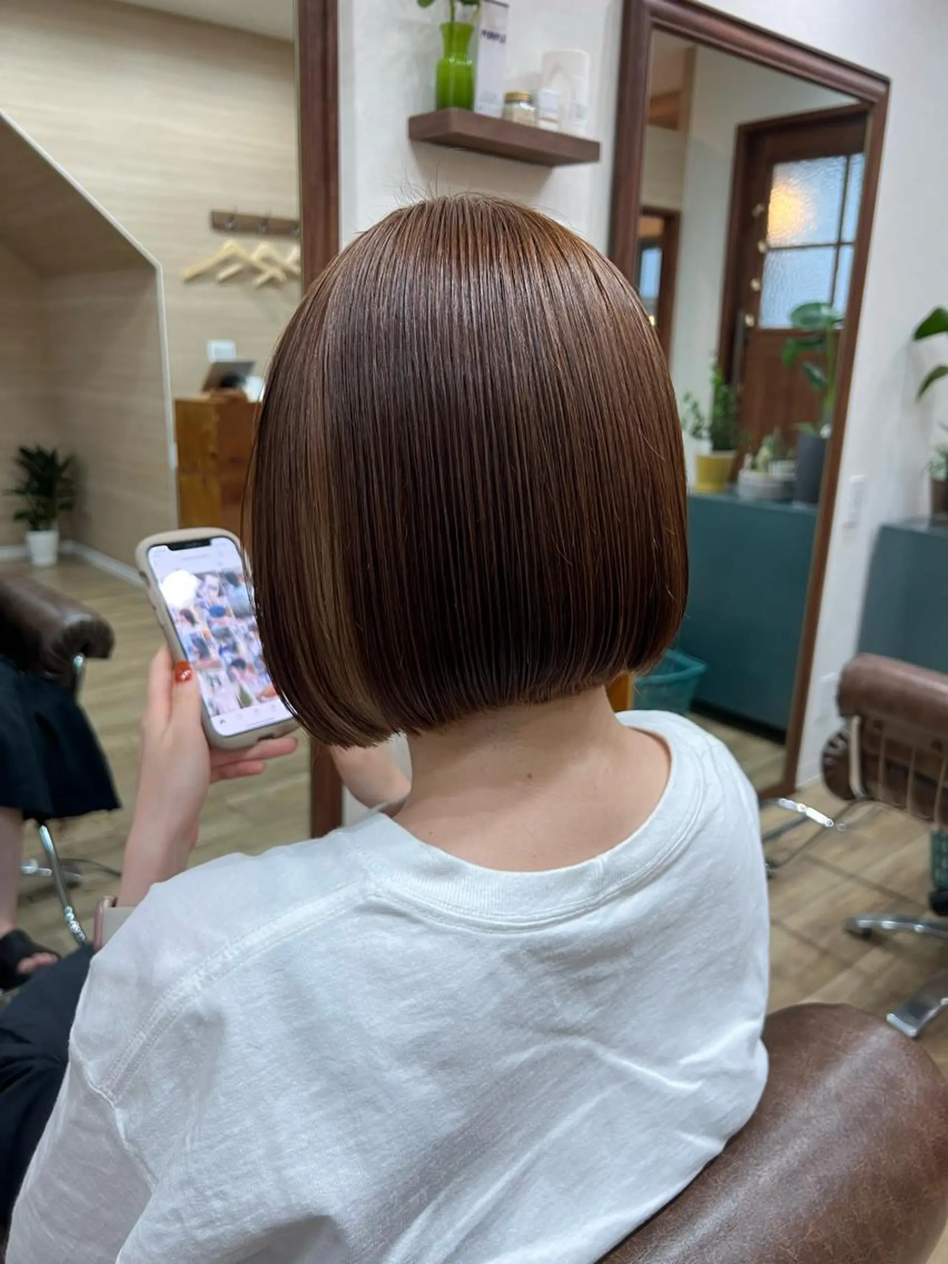 ミディアム カラー ベージュカラー ボブ カット トリートメント 🍇おぐら めぐみ🍇のヘアスタイル