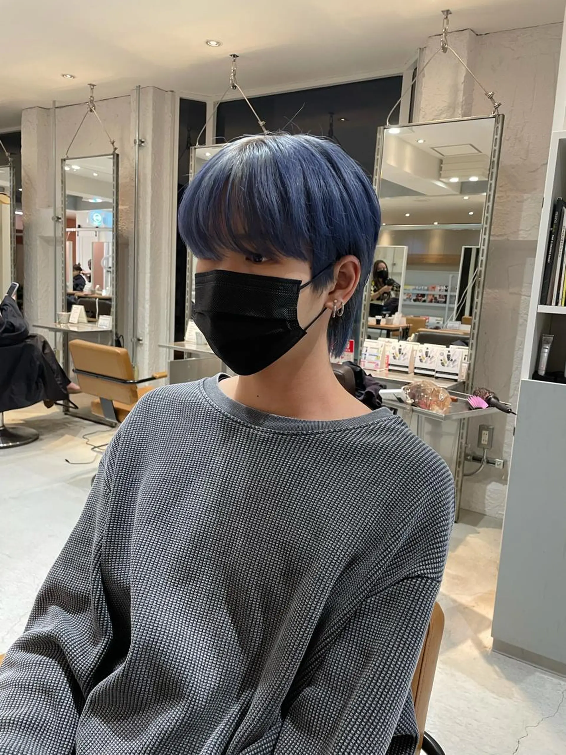 ショート カラー メンズ ヘアカラー 大阪韓国ヘア 🦋RINKAのヘアスタイル