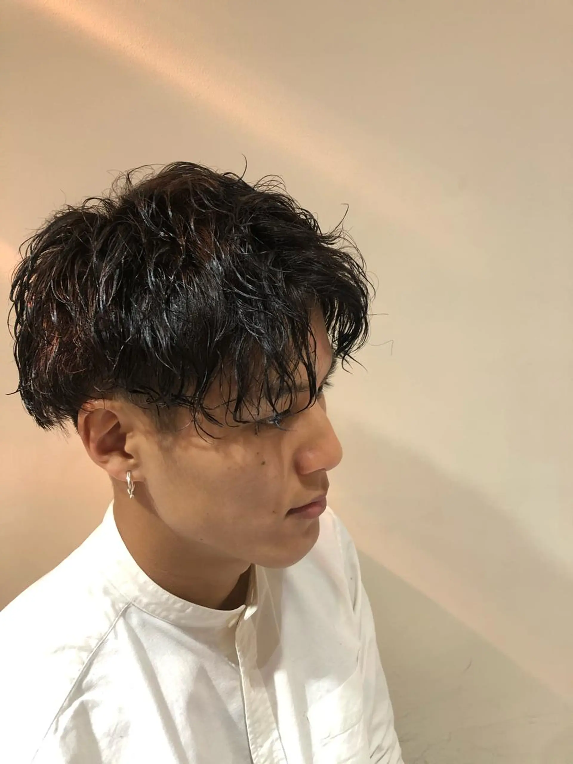 ショート カラー パーマ メンズ グレージュ ショートヘア カット パーマ トリートメント メンズ特化美容師 大貫友也のヘアスタイル