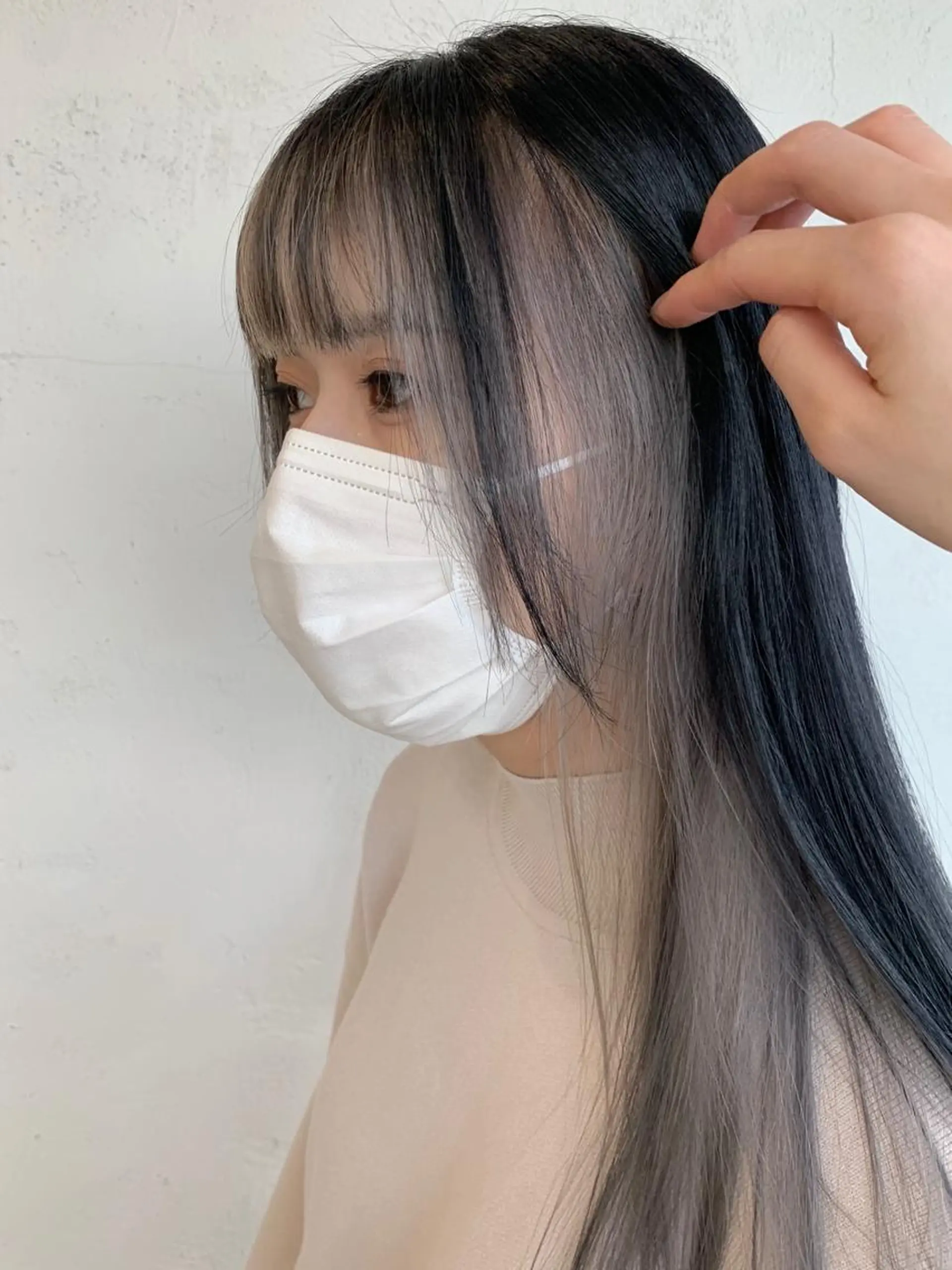 ロング カラー ヘアアレンジ ミストバング ブリーチ フェイスフレーミング カット ヘアカラー トリートメント 艶ハイトーン/ヘア アレンジAYAKAのヘアスタイル