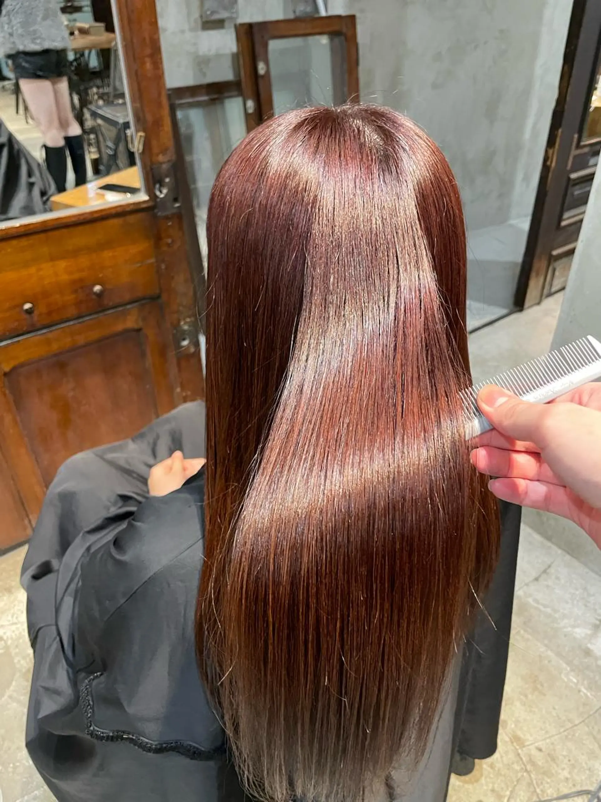 ロング カラー ヘアアレンジ ブラウンカラー ピンクカラー ピンクブラウン ヘアカラー トリートメント ヘアセット 🌿透明感/レイヤー 🌿TATSUKIのヘアスタイル