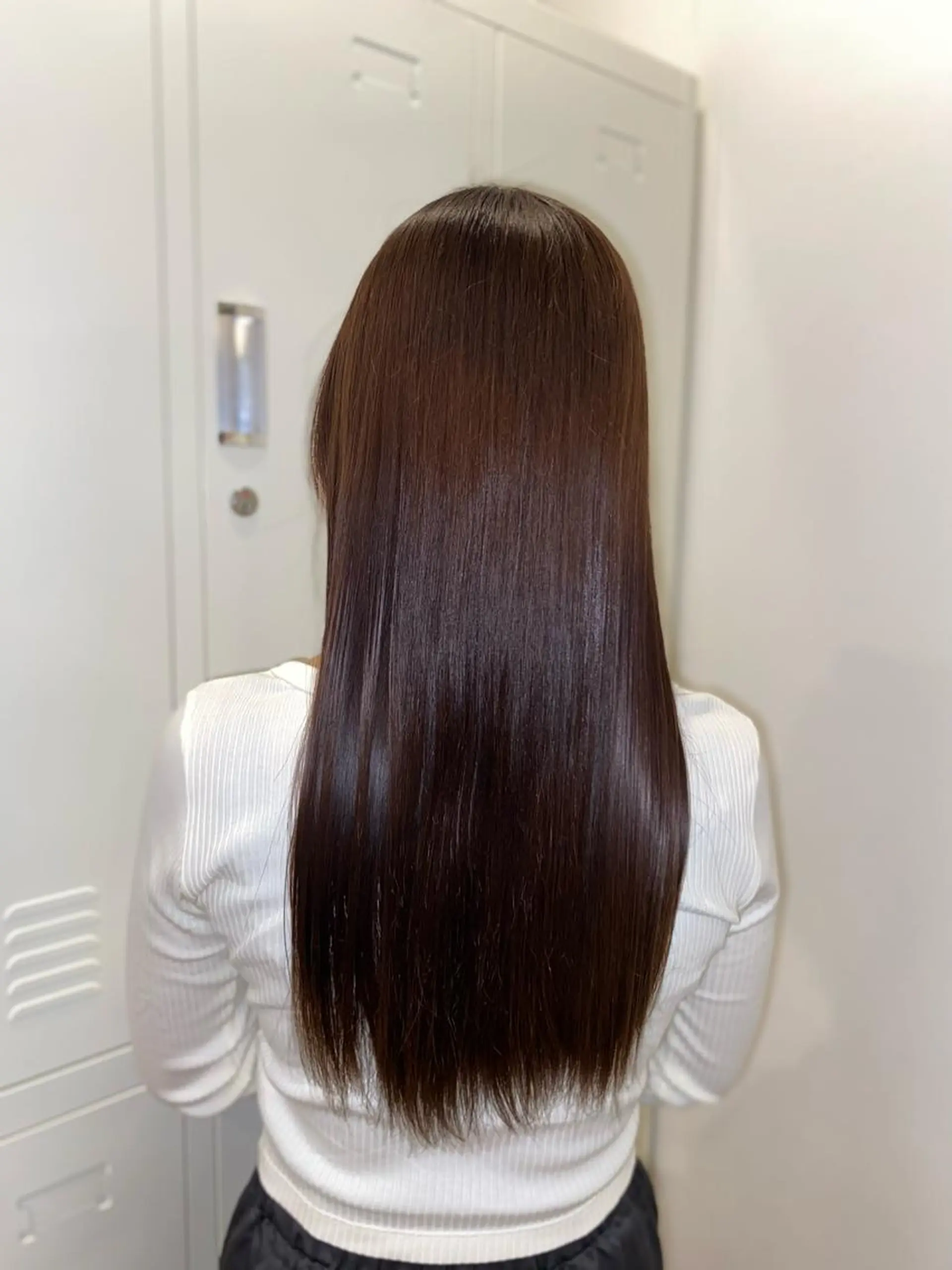 ロング ハイライト 髪質改善 縮毛矯正 トリートメント 酸熱トリートメント ブリーチなしWカラー /酸性ストレート河本のヘアスタイル