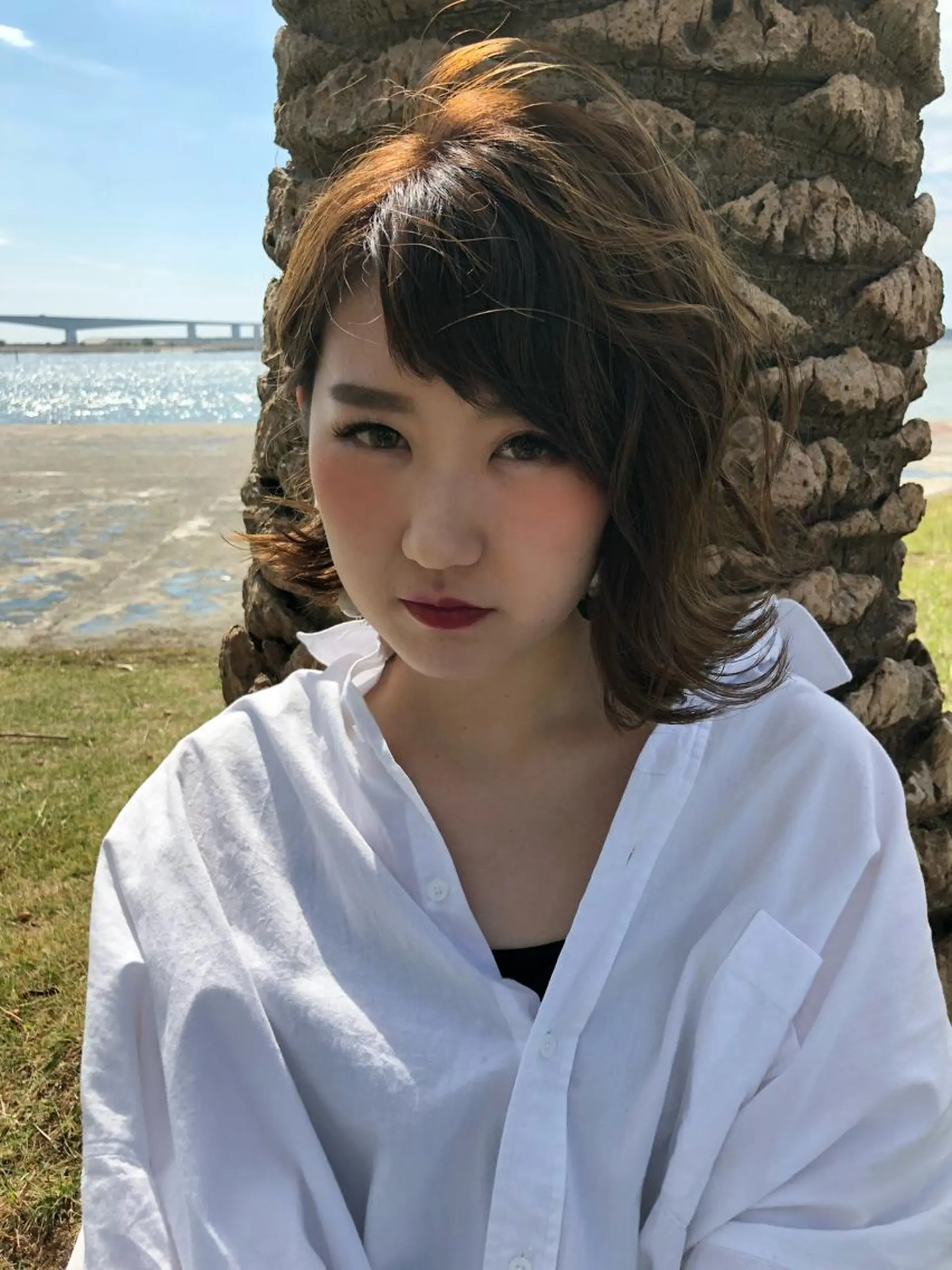 ミディアム ヘアカラー トリートメント ヘッドスパ Ze sealのヘアスタイル