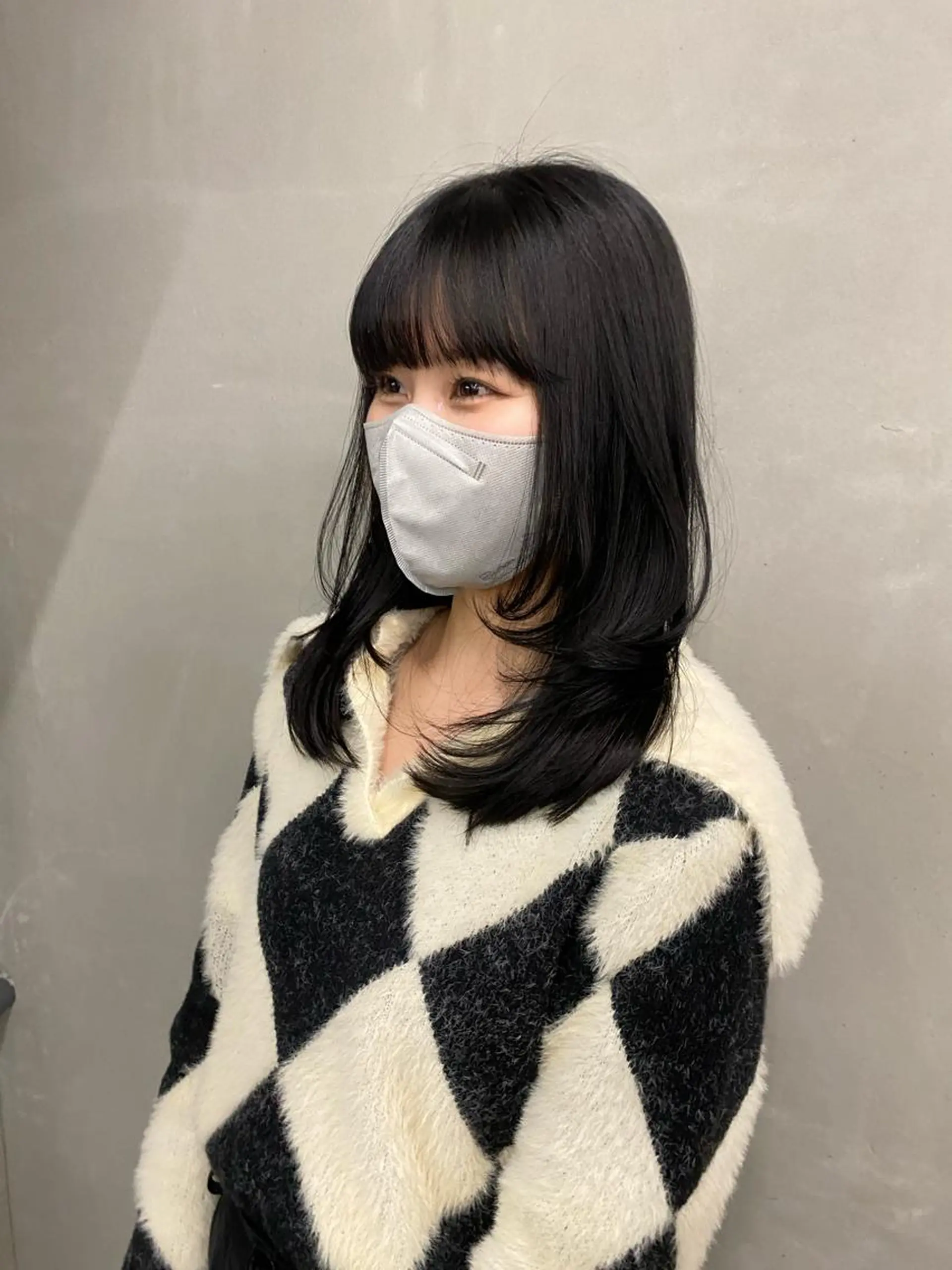 ミディアム カラー カット ヘアカラー トリートメント レイヤー/柔色 カラー/SAkiのヘアスタイル