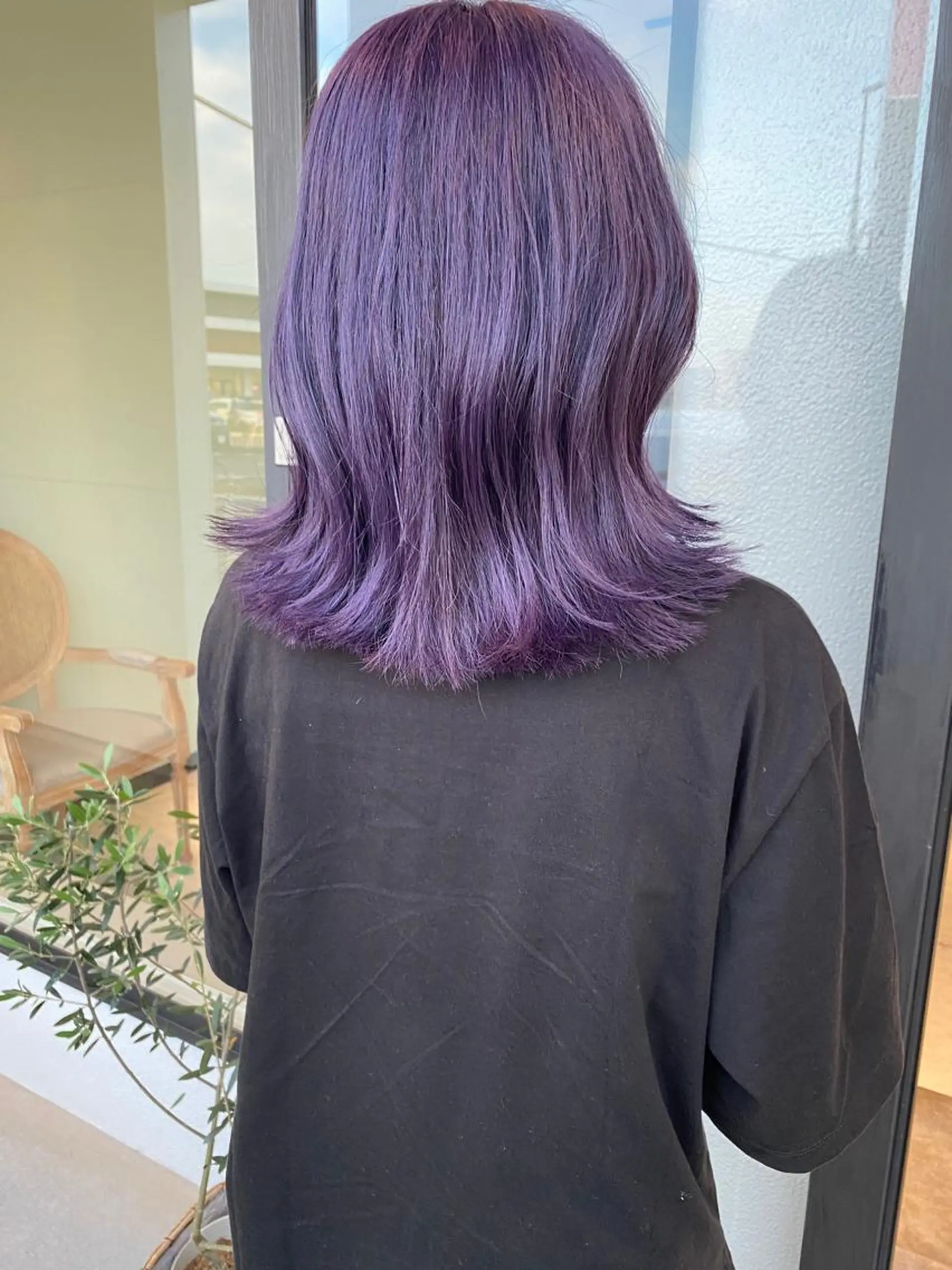 セミロング カラー 藤井 貴美子のヘアスタイル