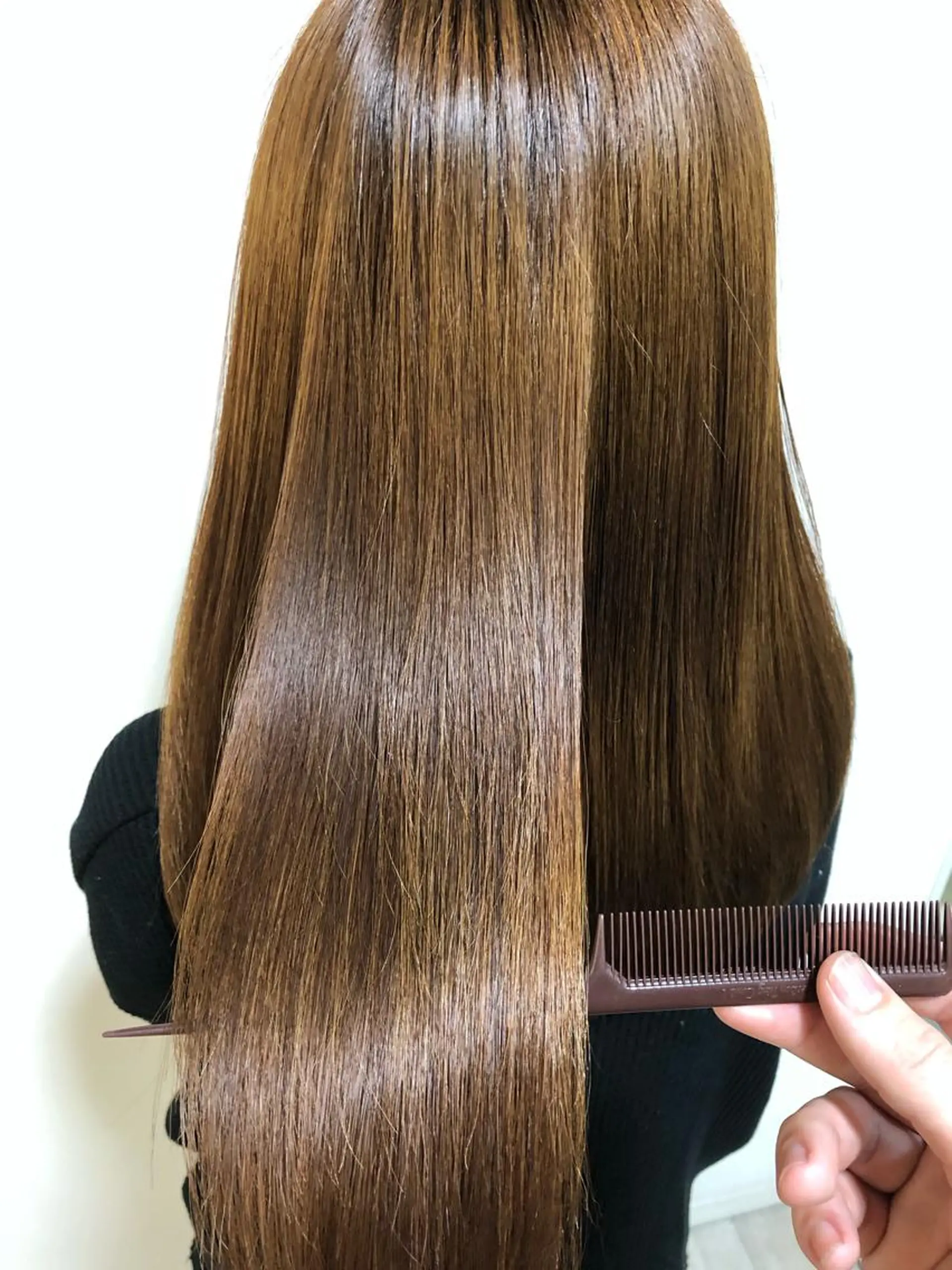 セミロング 縮毛矯正 ブリーチ/髪質改善 NYNY大久保のヘアスタイル