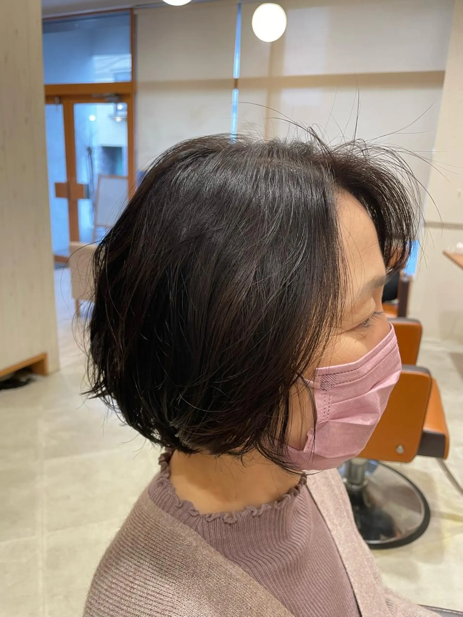 ミディアム カット ヘアカラー 式部 由美子のヘアスタイル