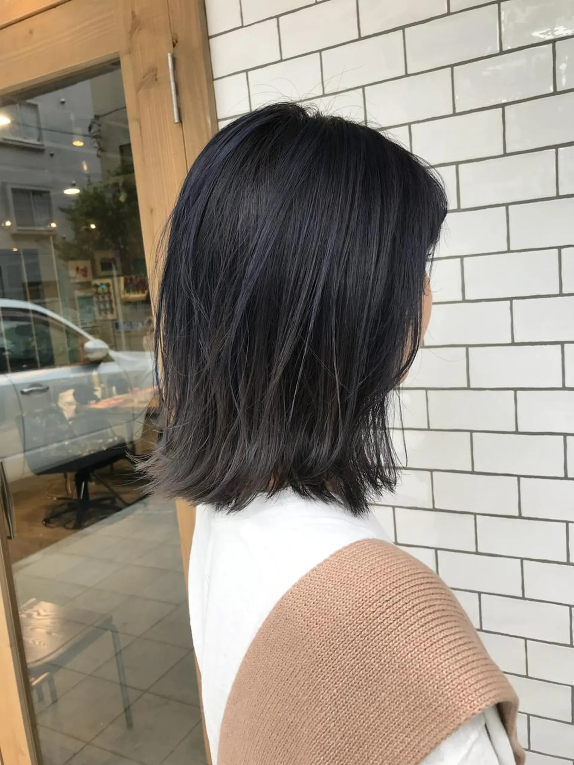 ショート カラー ブルーカラー ブルージュ 外ハネヘア 竹嶌 健吾のヘアスタイル