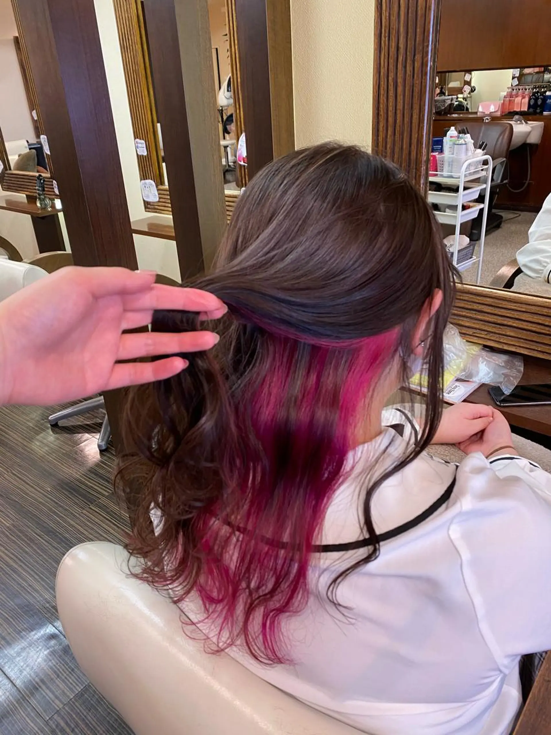 ミディアム カラー ヘアアレンジ ヘアカラー トリートメント 加藤 瑠美のヘアスタイル