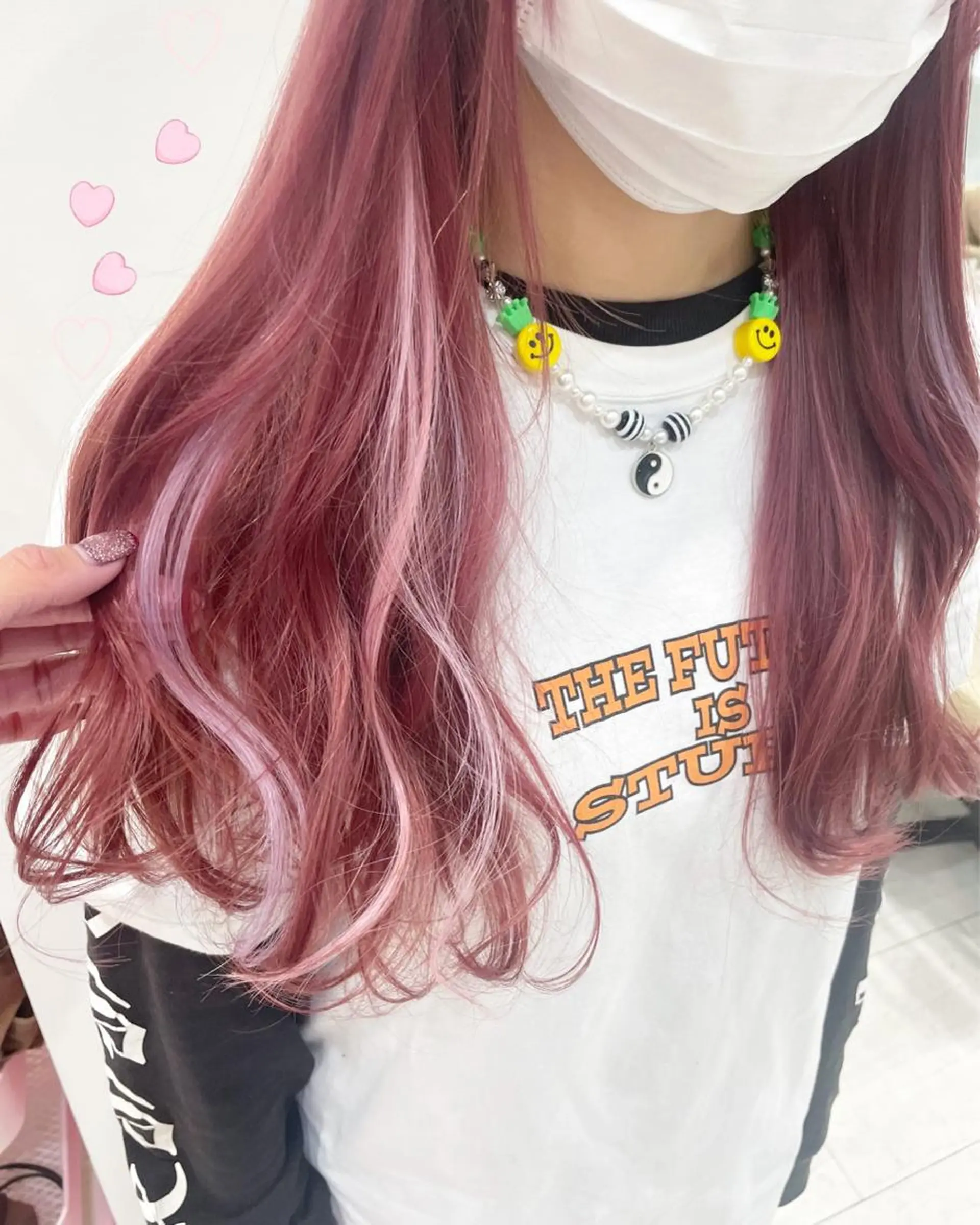 ロング カラー シールエクステ ラベンダーカラー ピンクカラー エクステ 新宿駅近♡個室 ♡関口三都季🌜のヘアスタイル