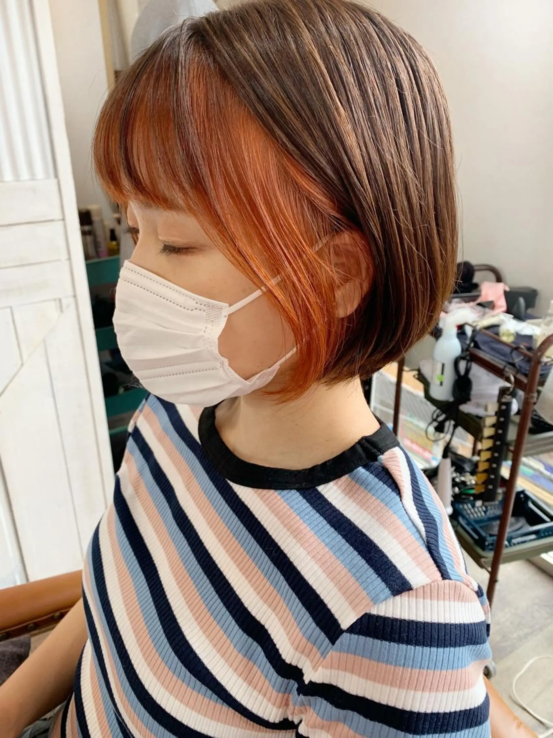ショート ヘアカラー 初めてでも失敗しない 透明感カラー　Miiのヘアスタイル