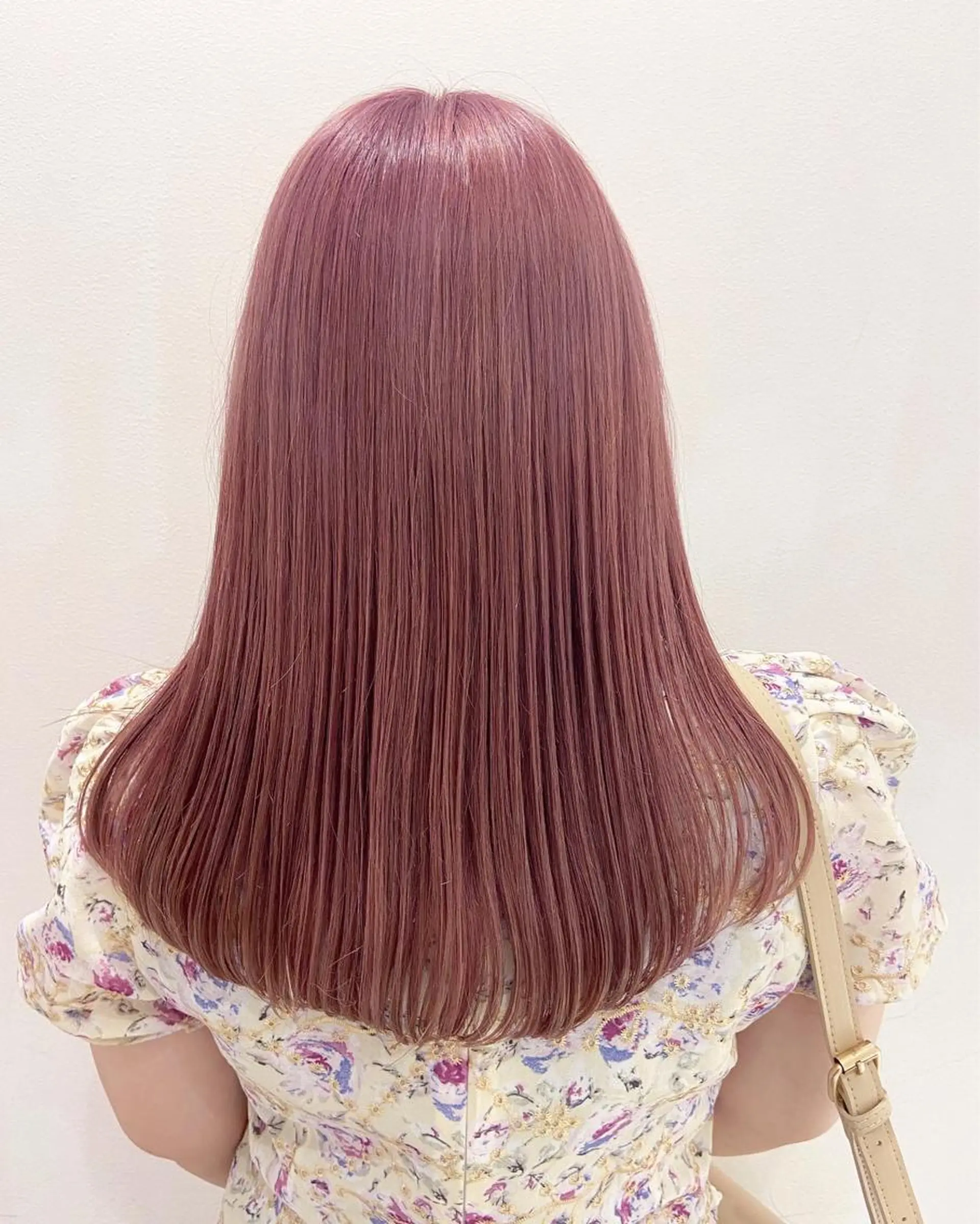 セミロング カラー ヘアアレンジ ピンクカラー 天神レイヤーカット No.1💖マユカのヘアスタイル