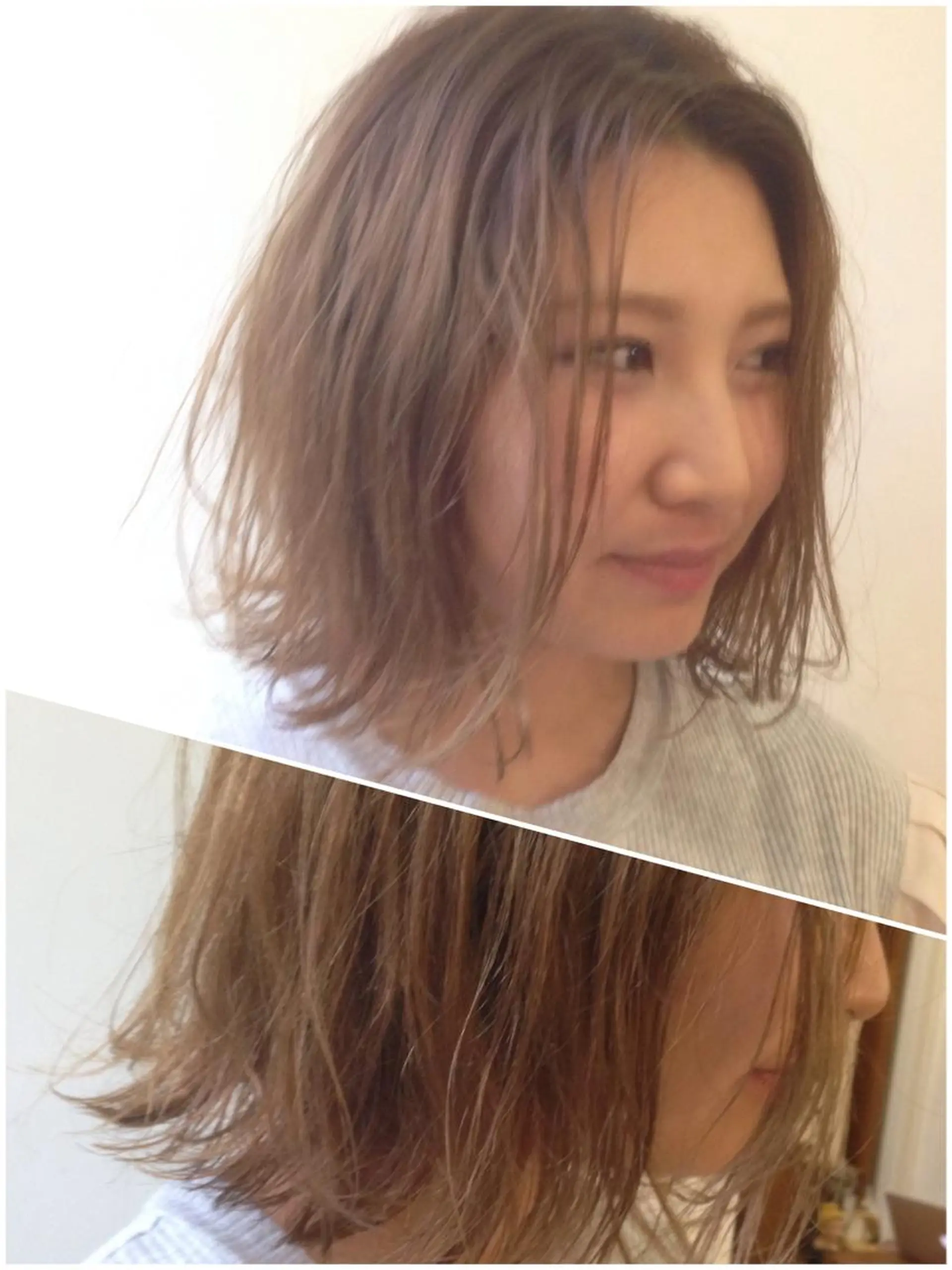 ミディアム セミロング カラー ボブ 酒井 透のヘアスタイル