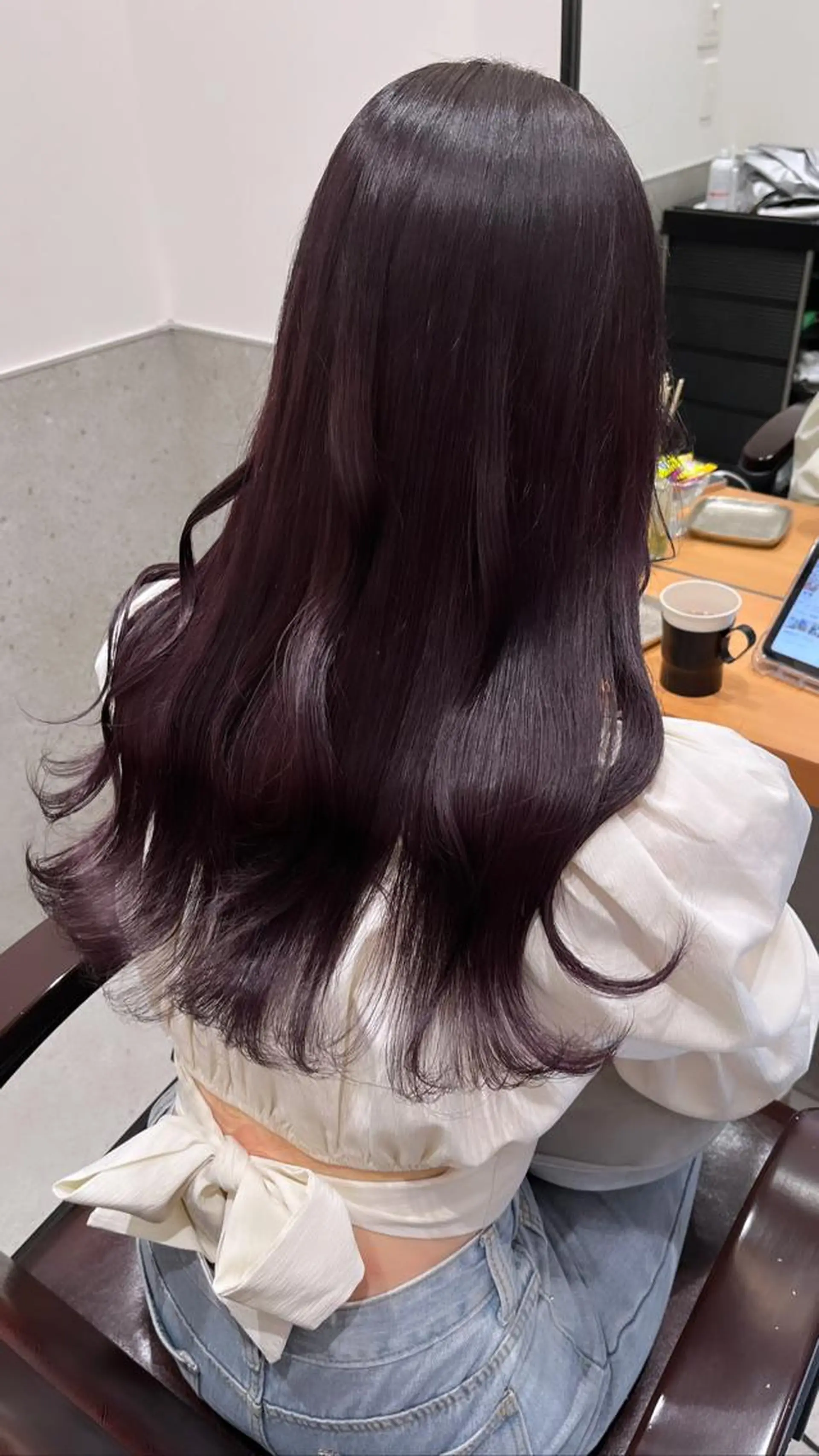 ロング カラー カット ヘアカラー トリートメント 大人girly🛋️ 🤍yukakoのヘアスタイル