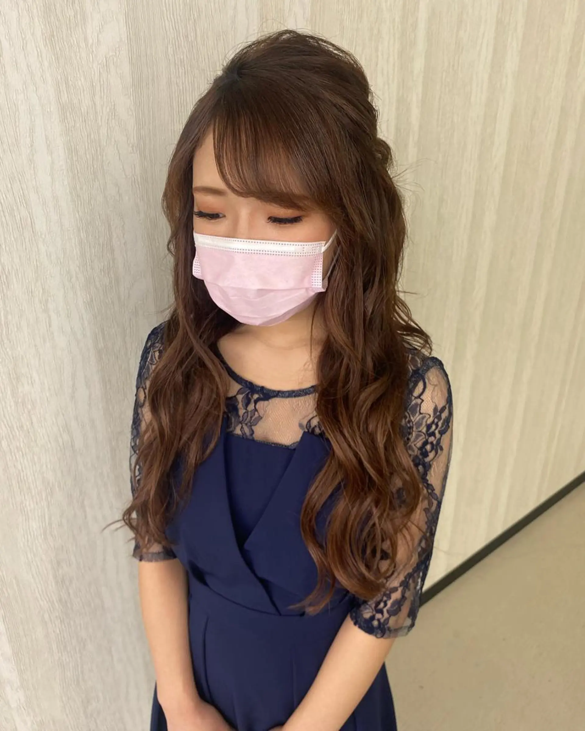 ロング カラー お団子ヘア UNDER vr 【アンダーバー】のヘアスタイル