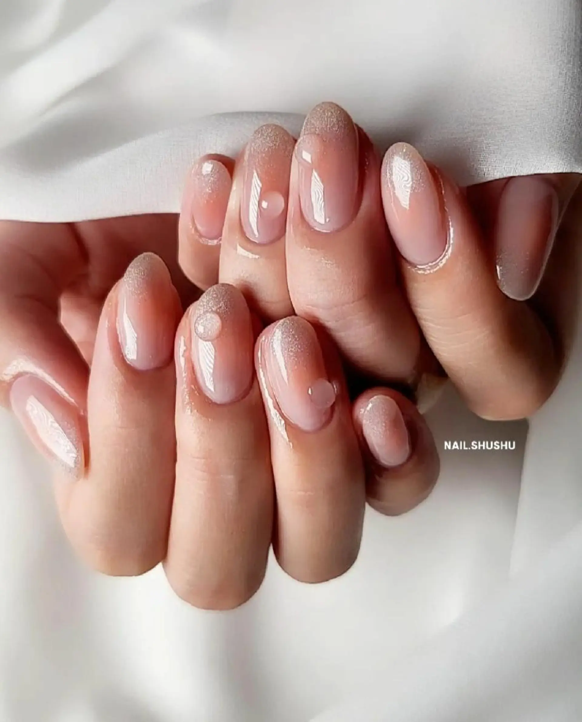 ネイル 持ち込み ニュアンスネイル ワンカラーネイル シンプルネイル 春ネイル 3dパーツ/流行り 👧shushu❤️のネイルデザイン