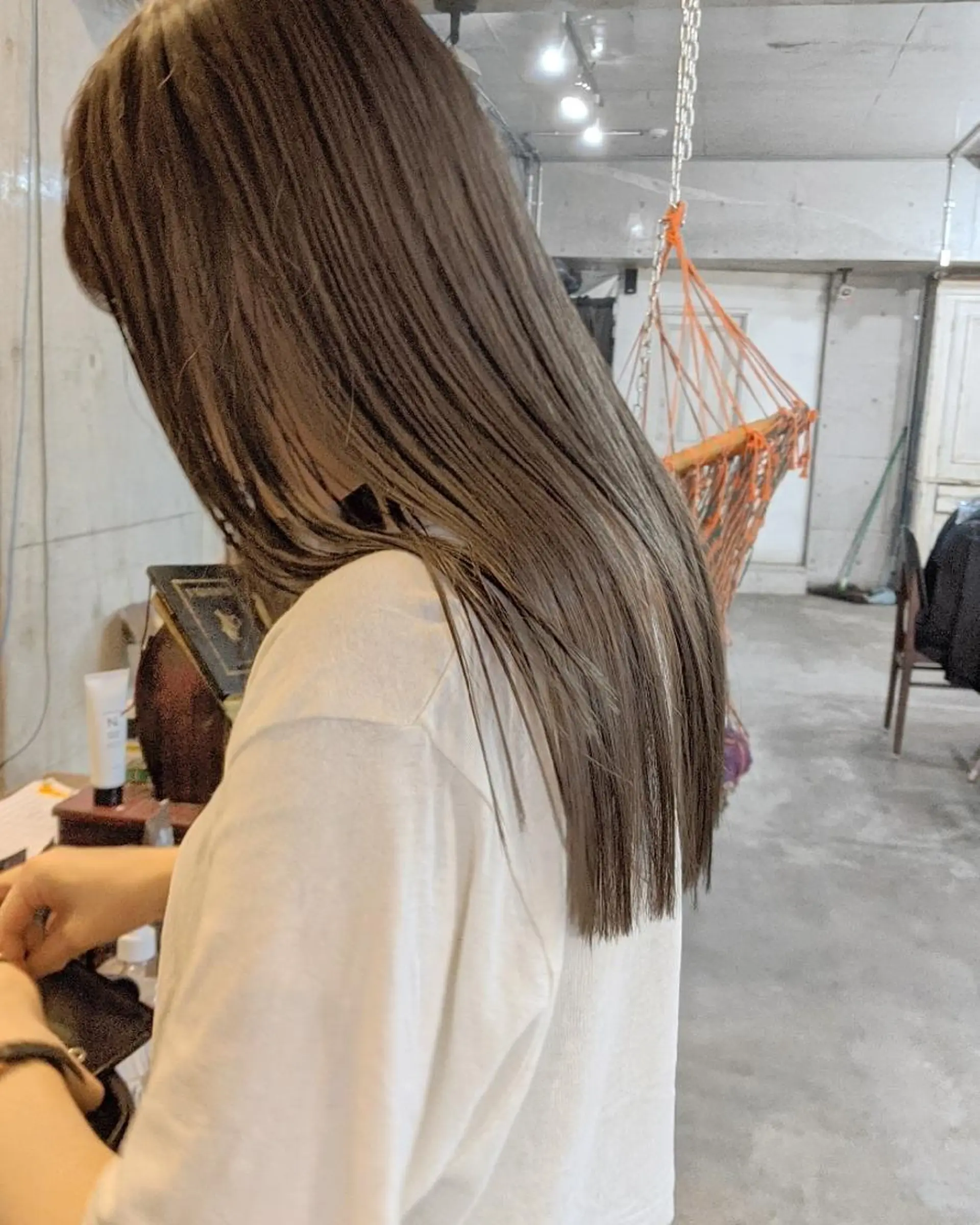 セミロング カット ヘアカラー トリートメント ヘアセット mowen RUIのヘアスタイル