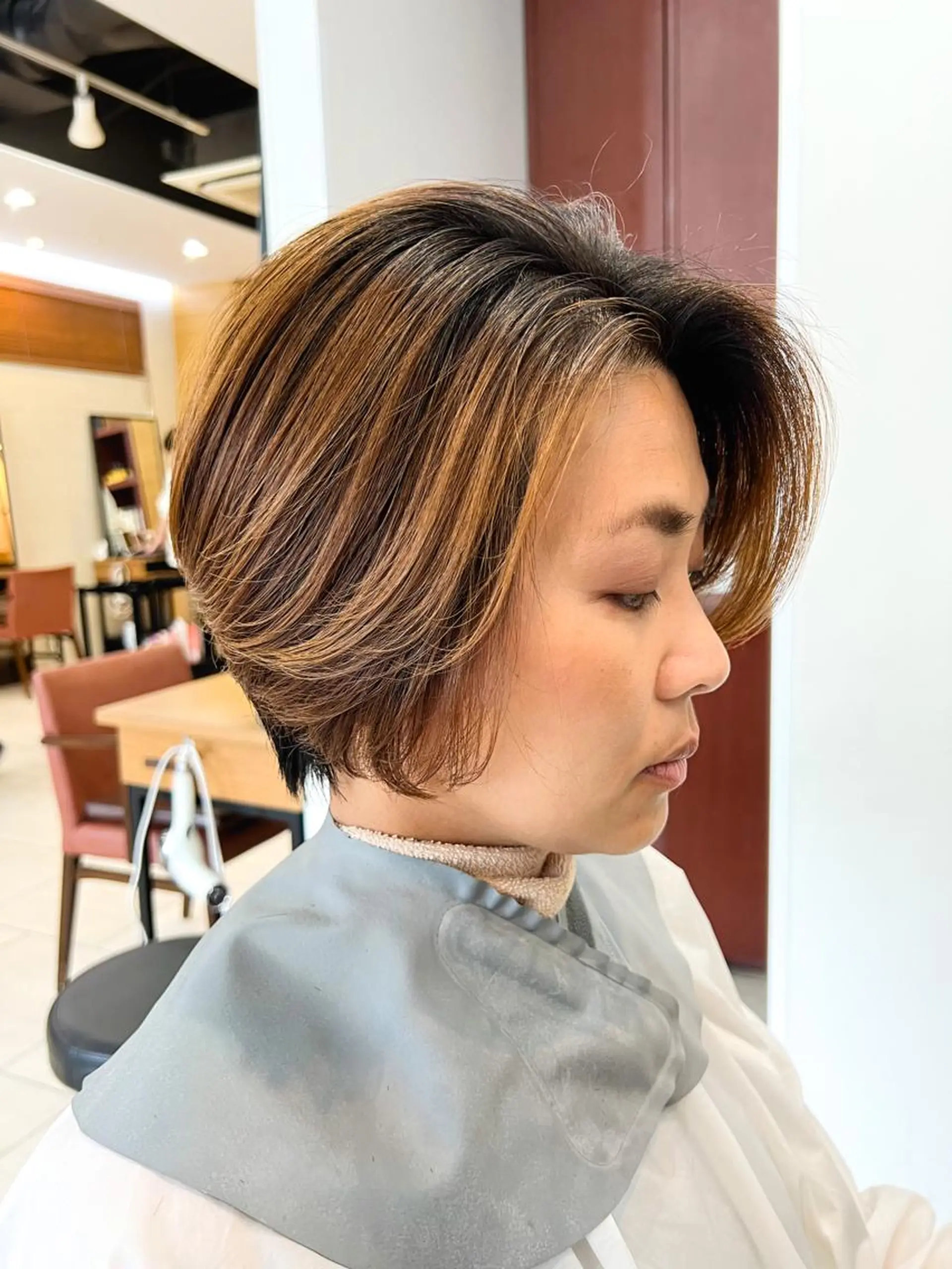 ショート ショートボブ ボブ ショートヘア メンズカット曲がる 縮毛矯正佐々木タクマのヘアスタイル