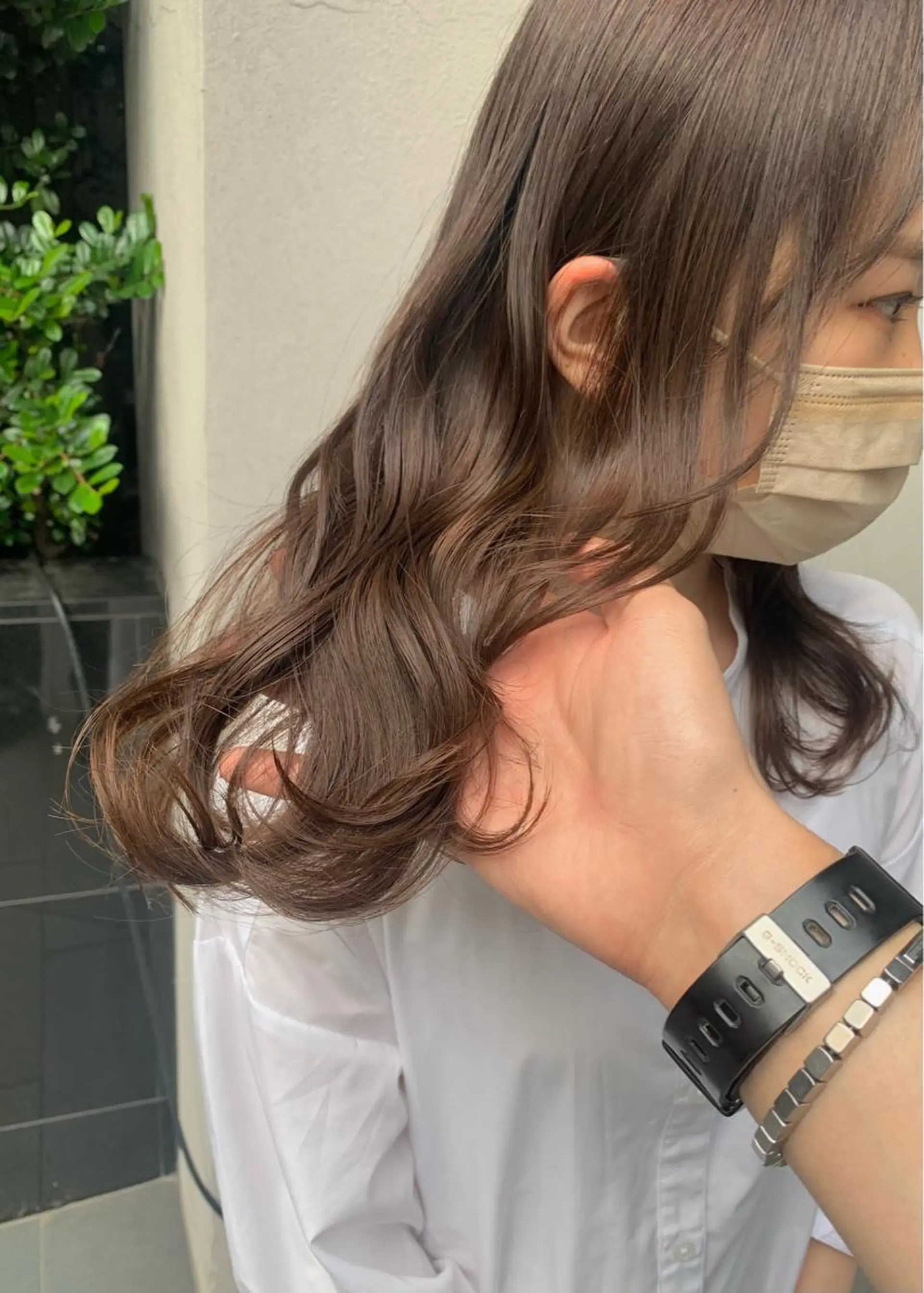 セミロング カラー ベージュカラー ブラウンカラー ブラウンベージュ 矢野 晃平のヘアスタイル
