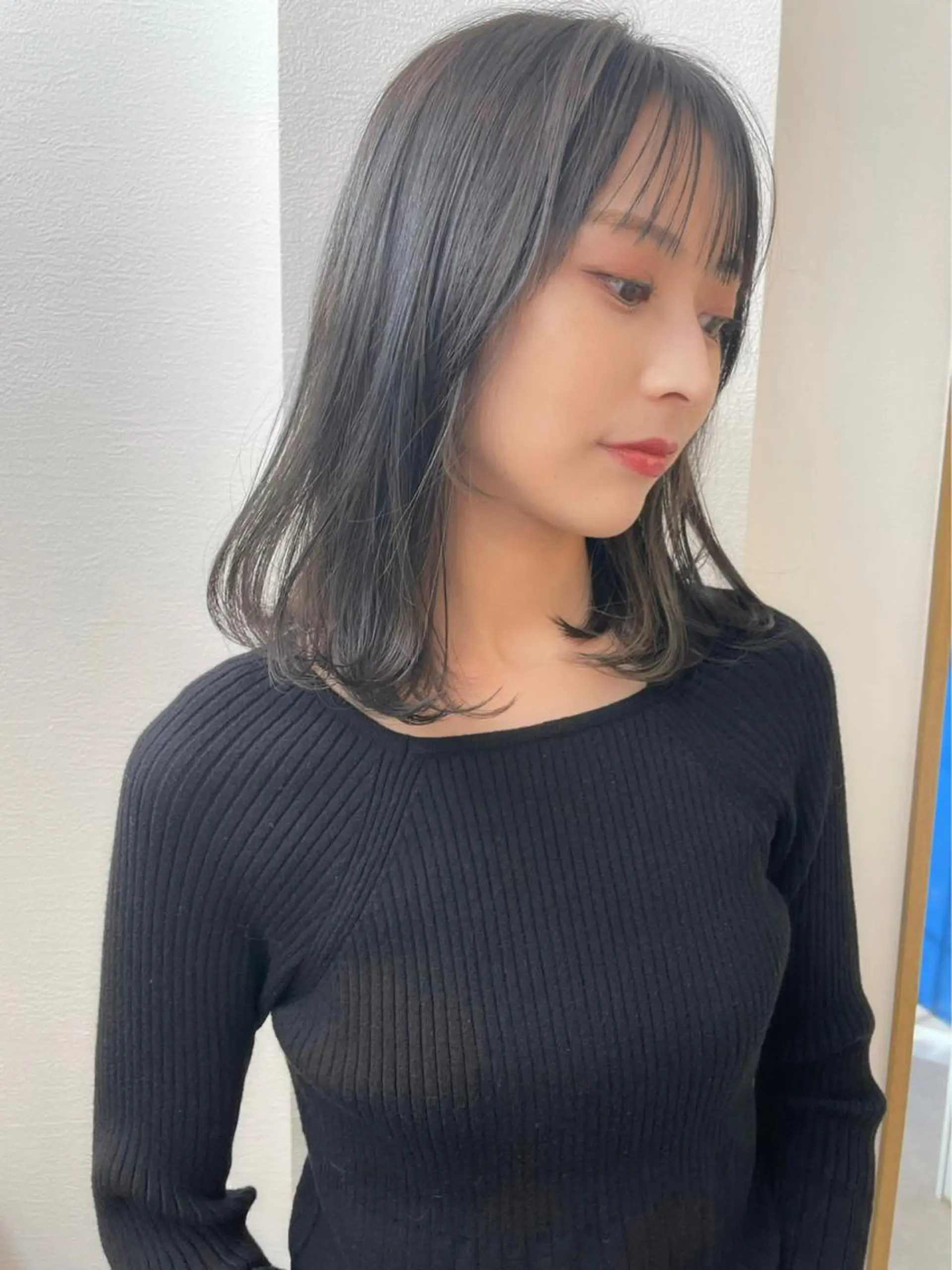 ミディアム カラー カット ヘアカラー ✨コテ巻き風パーマ ✨川合佑哉のヘアスタイル