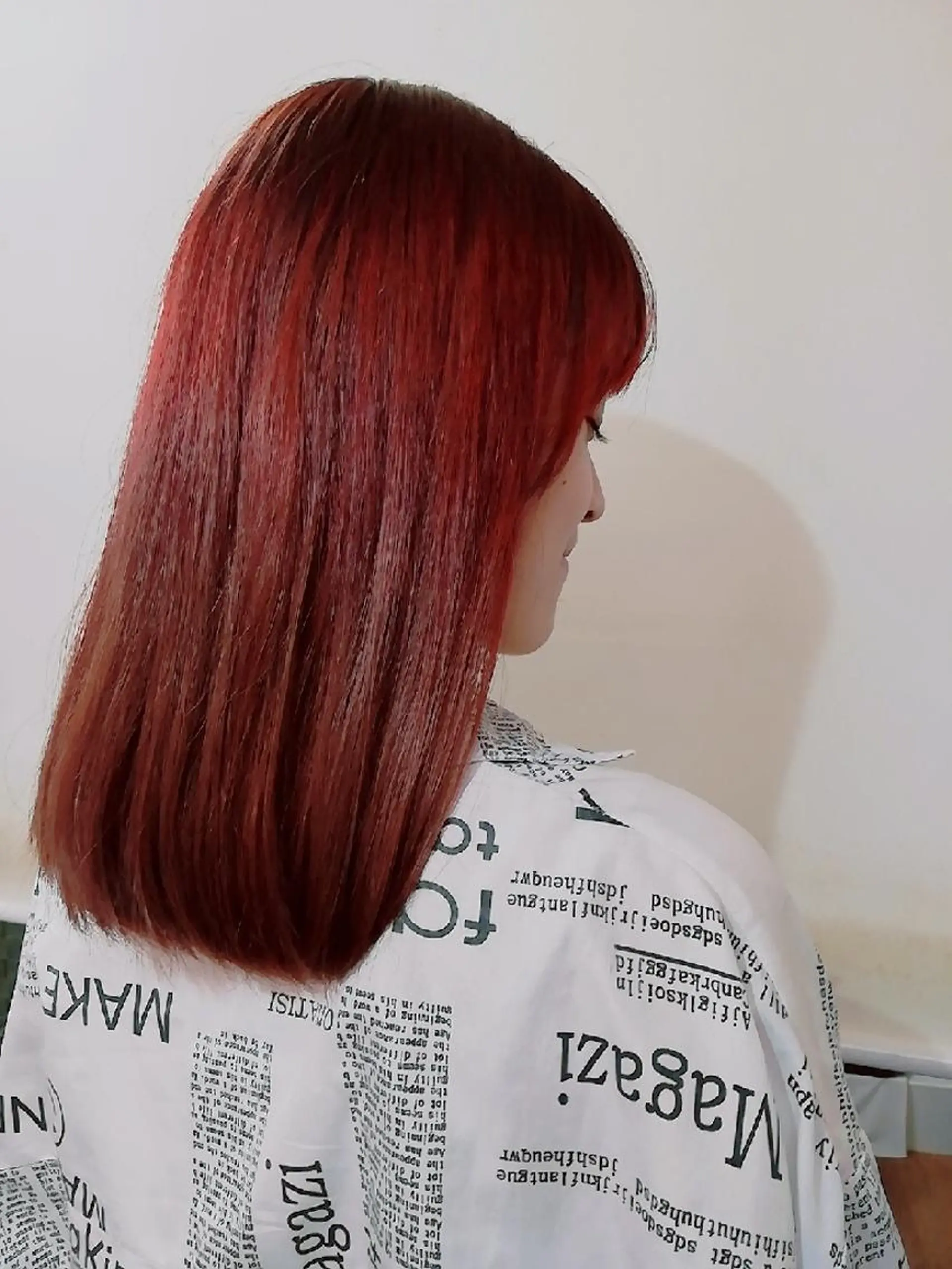 カラー 小林　ローズパープル カット＆カラー美容室のヘアスタイル