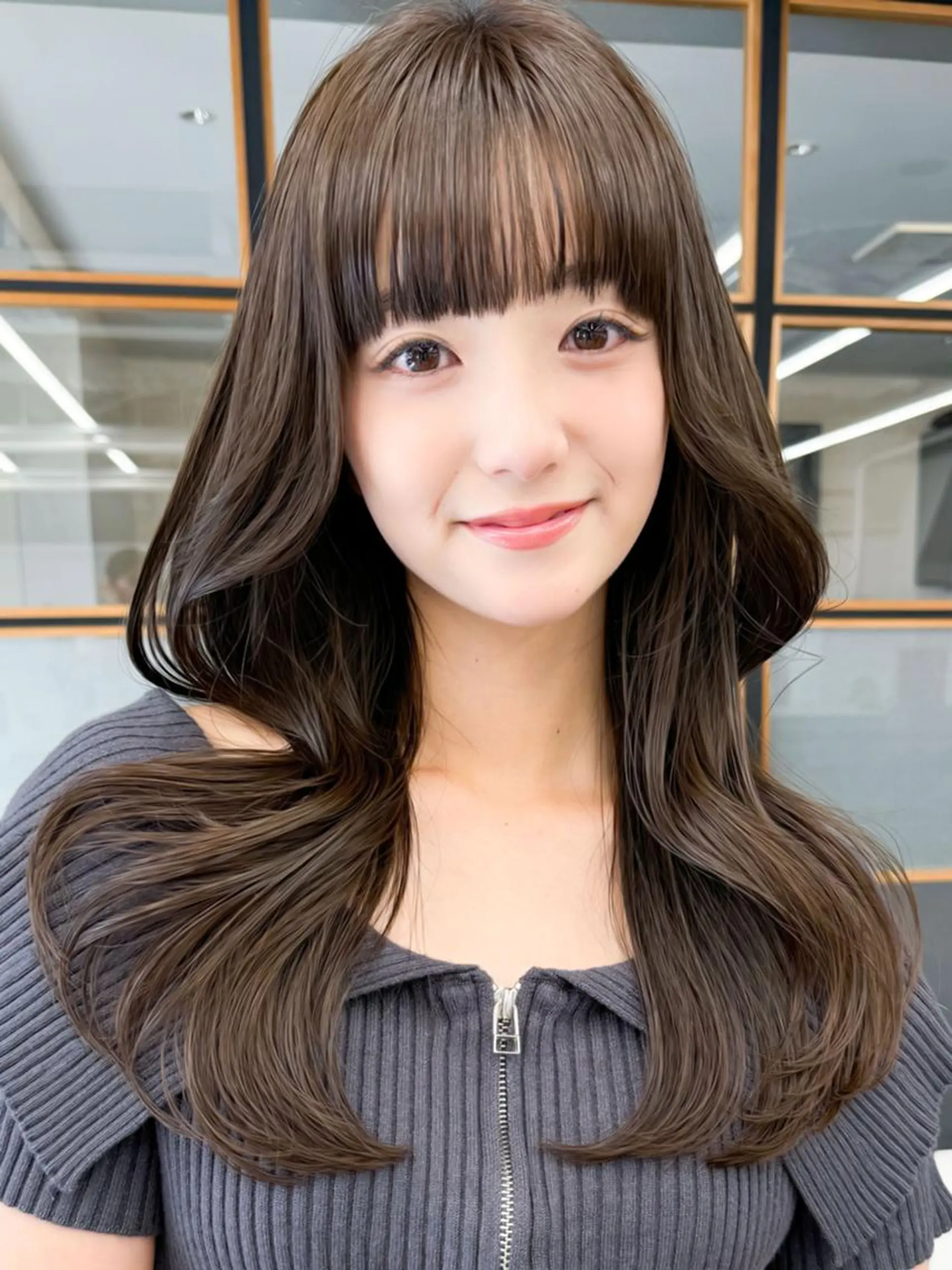 カラー ロング 韓国風カラー 韓国風ヘア レイヤーカット シースルーバング 韓国風メンズヘア💫 ツイスパ💫saraのヘアスタイル