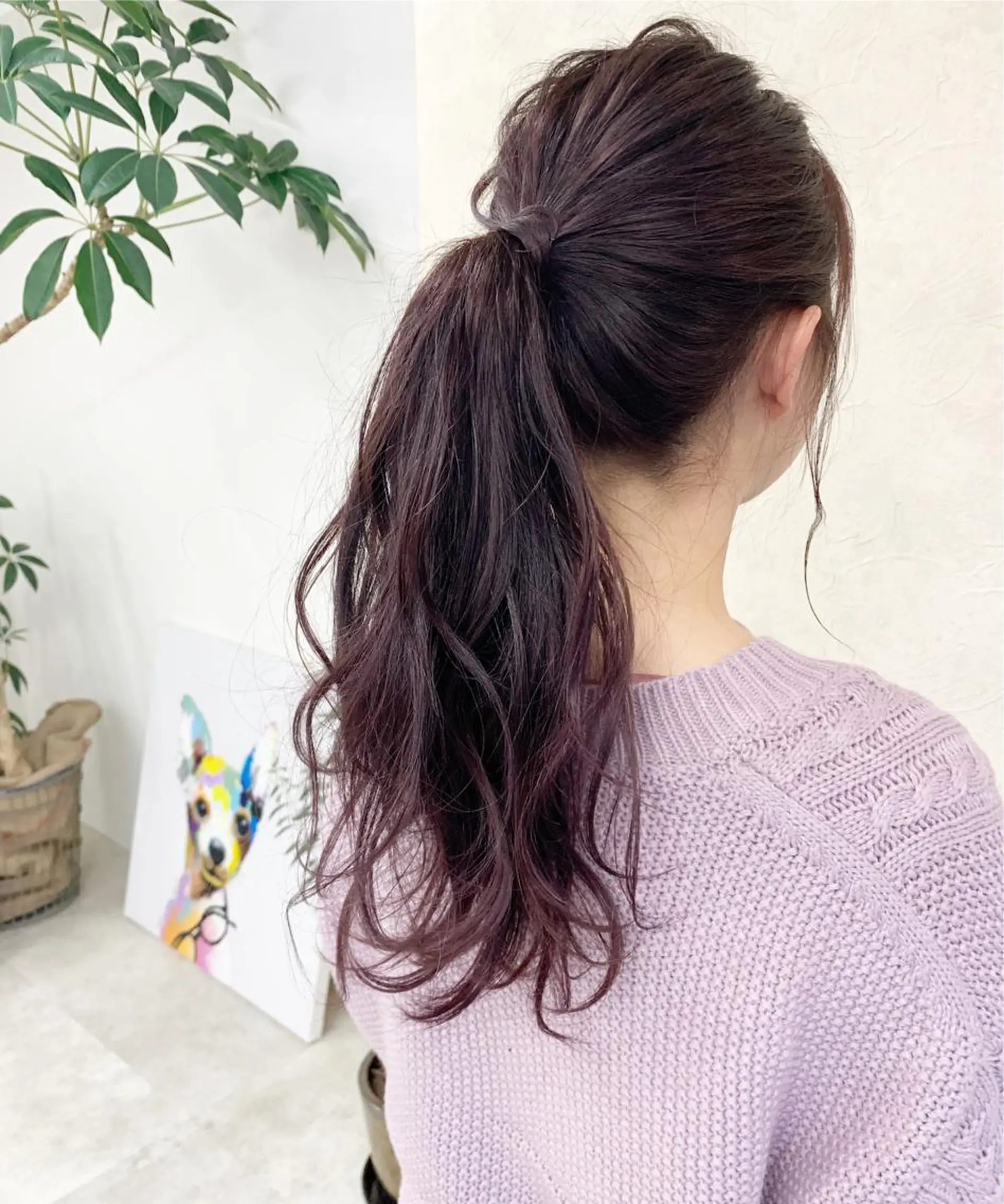 ロング カラー ヘアアレンジ ポニーテール グラデーションカラー ピンクカラー 眉毛ワックス konomiの眉毛・アイブロウイメージ