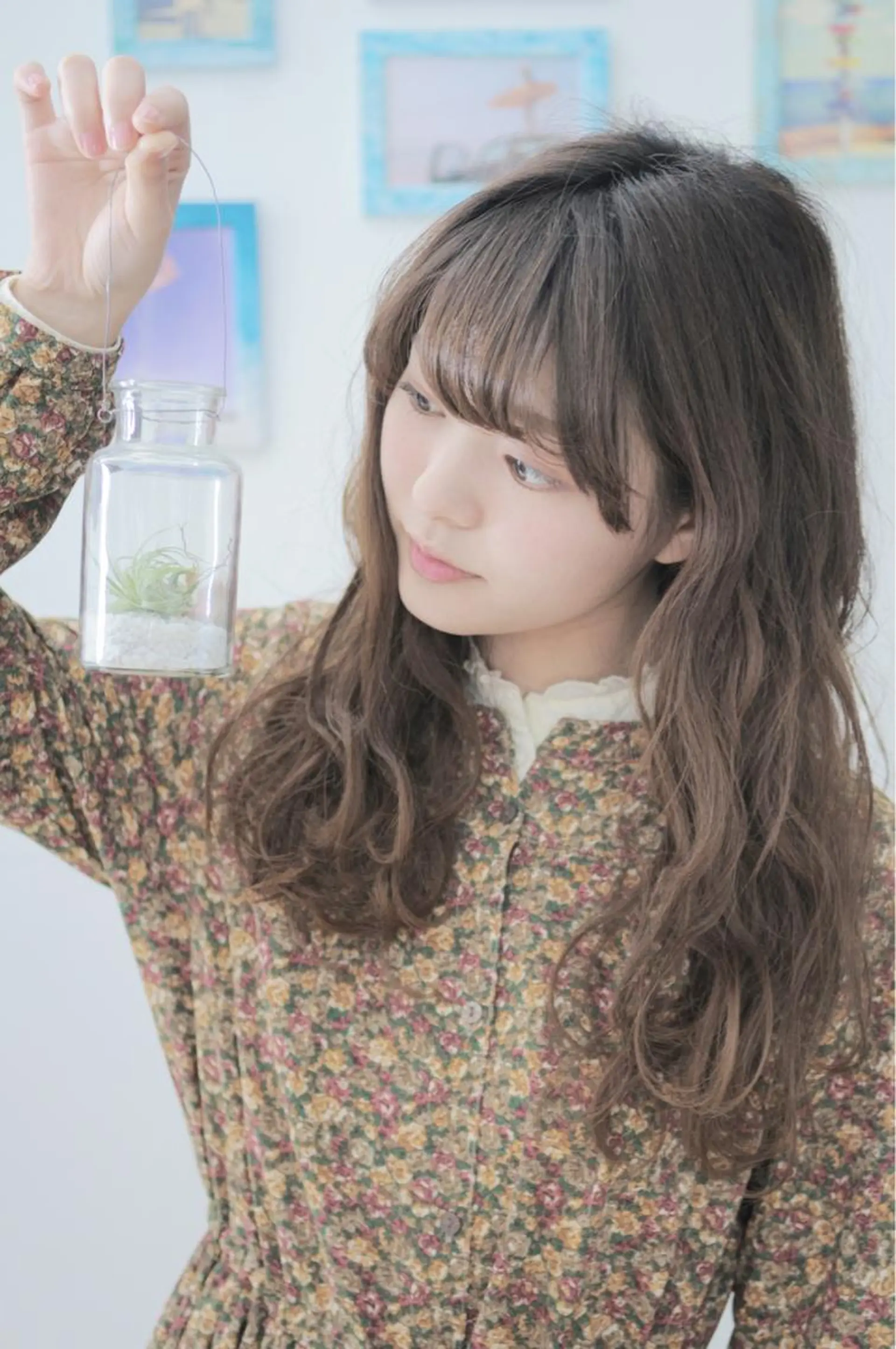 ヘアアレンジ 暖色カラー🍊 ボブ🌿顔周りcutのヘアスタイル