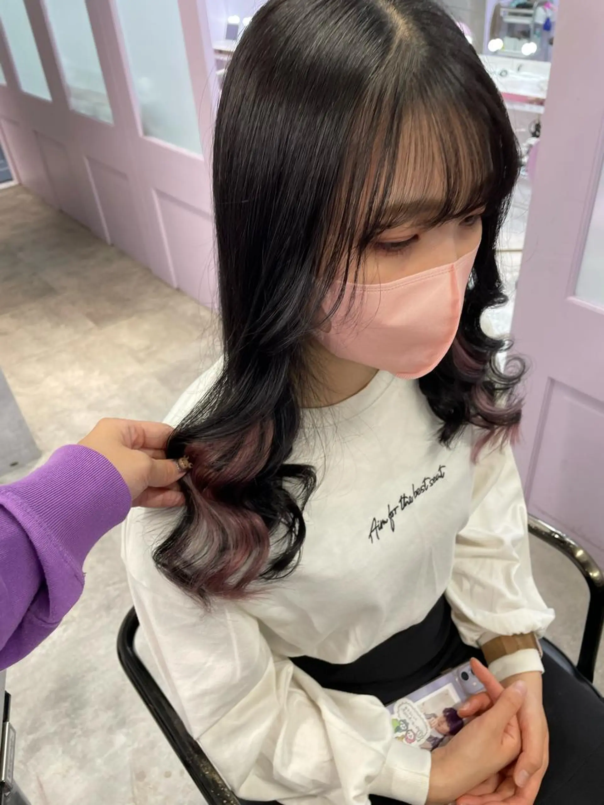 ロング Cielro/ダブル カラー/西田咲希のヘアスタイル