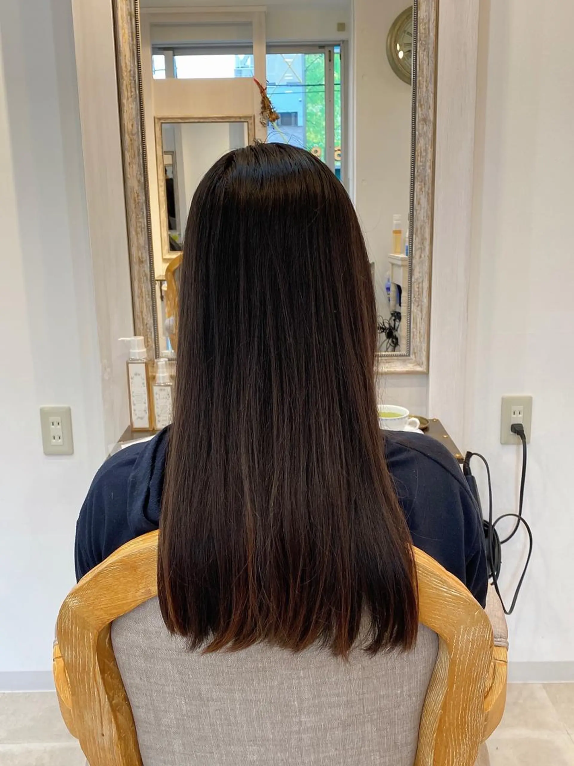 ロング ヘアアレンジ ハイライト 髪質改善 韓国風ヘア 縮毛矯正 トリートメント カット ヘアカラー トリートメント ブリーチなし✨艶髪 カラー𓃲YAGIのヘアスタイル