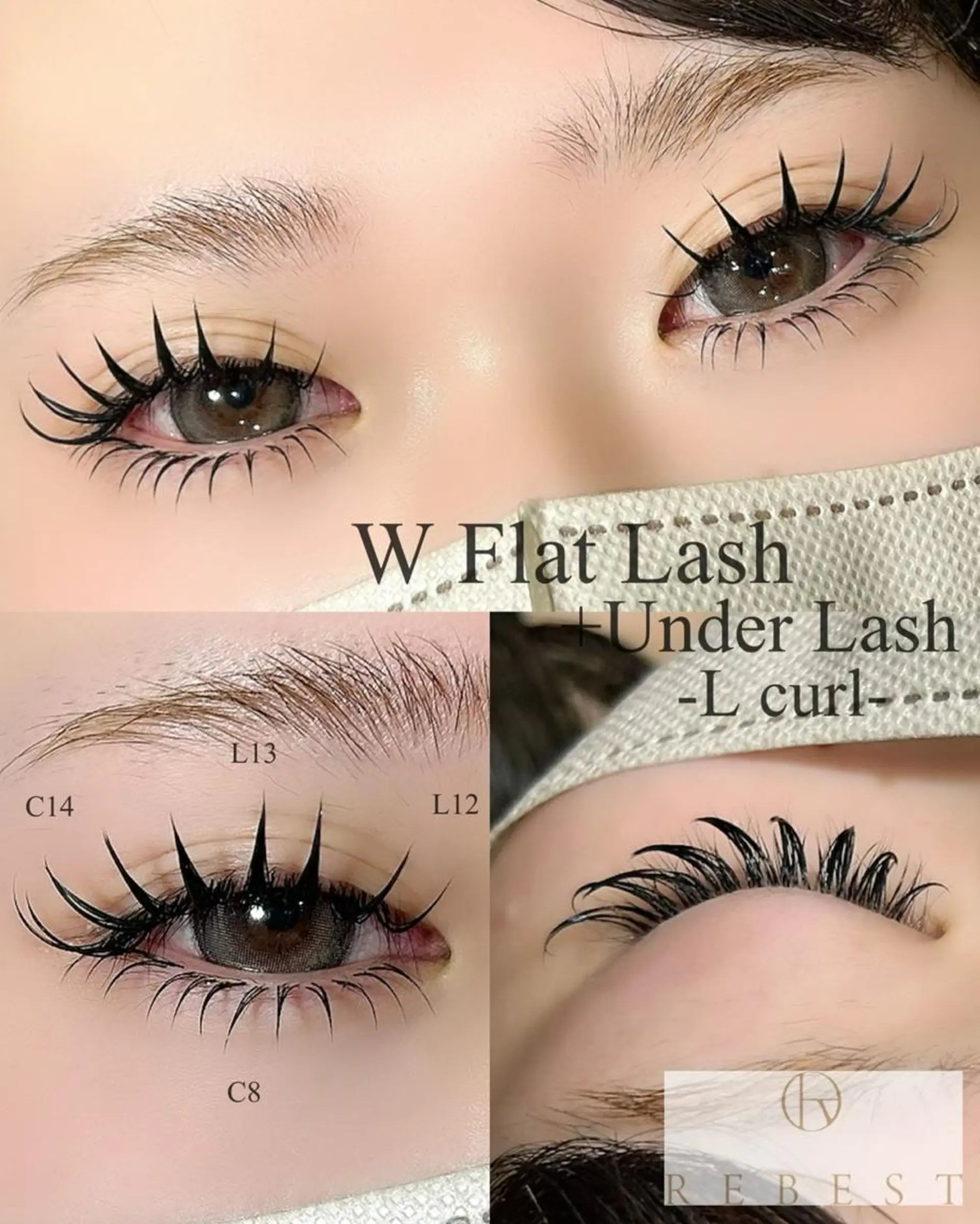 マツエク・マツパ ＲＥＢＥＳＴ ｅｙｅｌａｓｈのマツエク・マツパデザイン