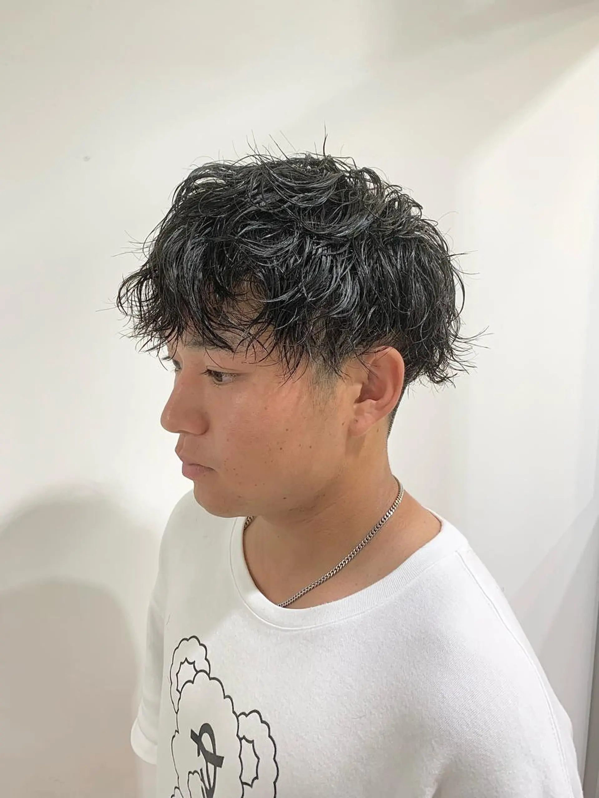 ショート パーマ メンズ カット パーマ 竹内 康浩のヘアスタイル