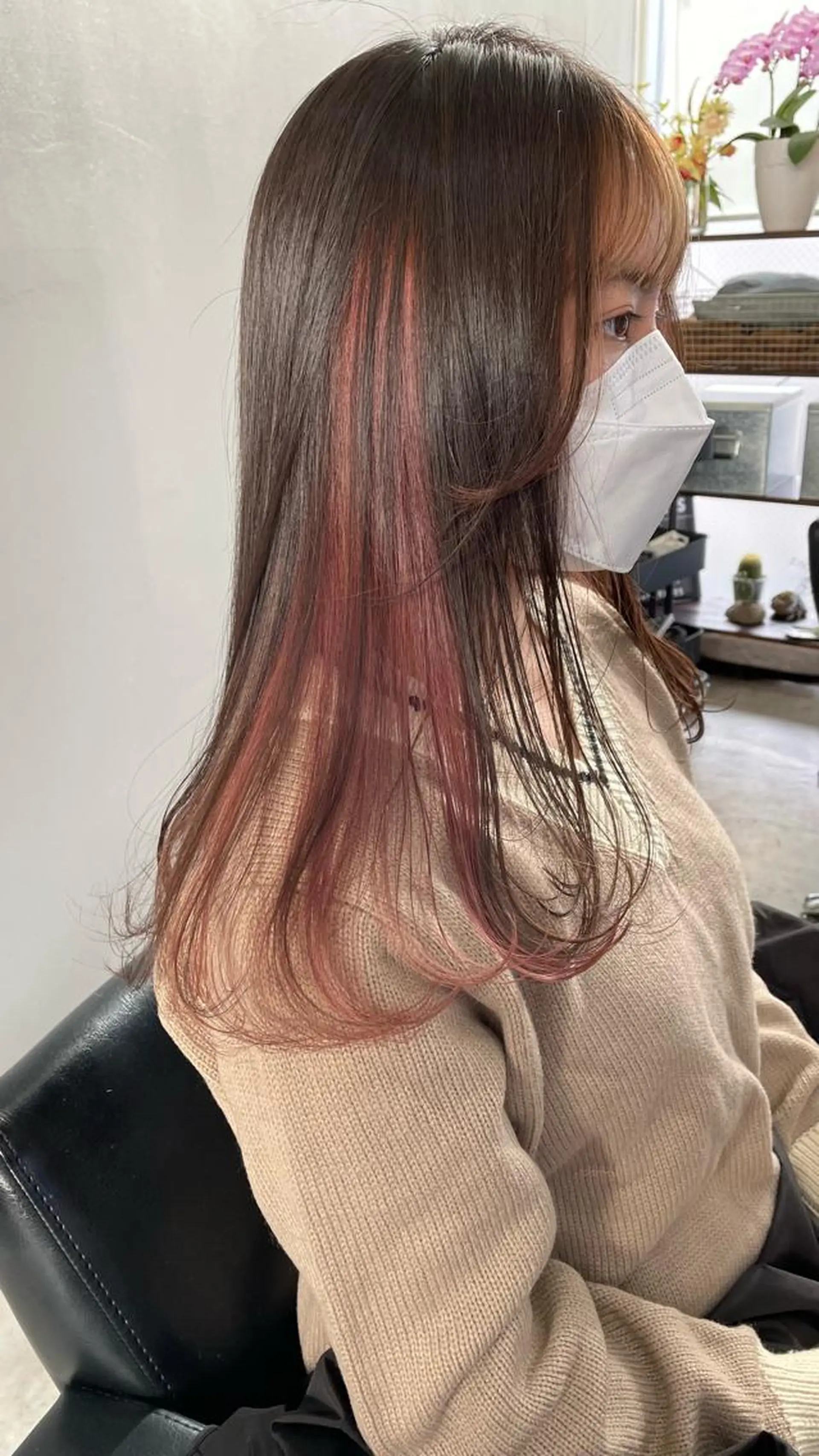 セミロング カラー ブリーチ ラベンダーカラー ピンクカラー ピンクラベンダー 💐ナチュラルヘア Kroda💐のヘアスタイル