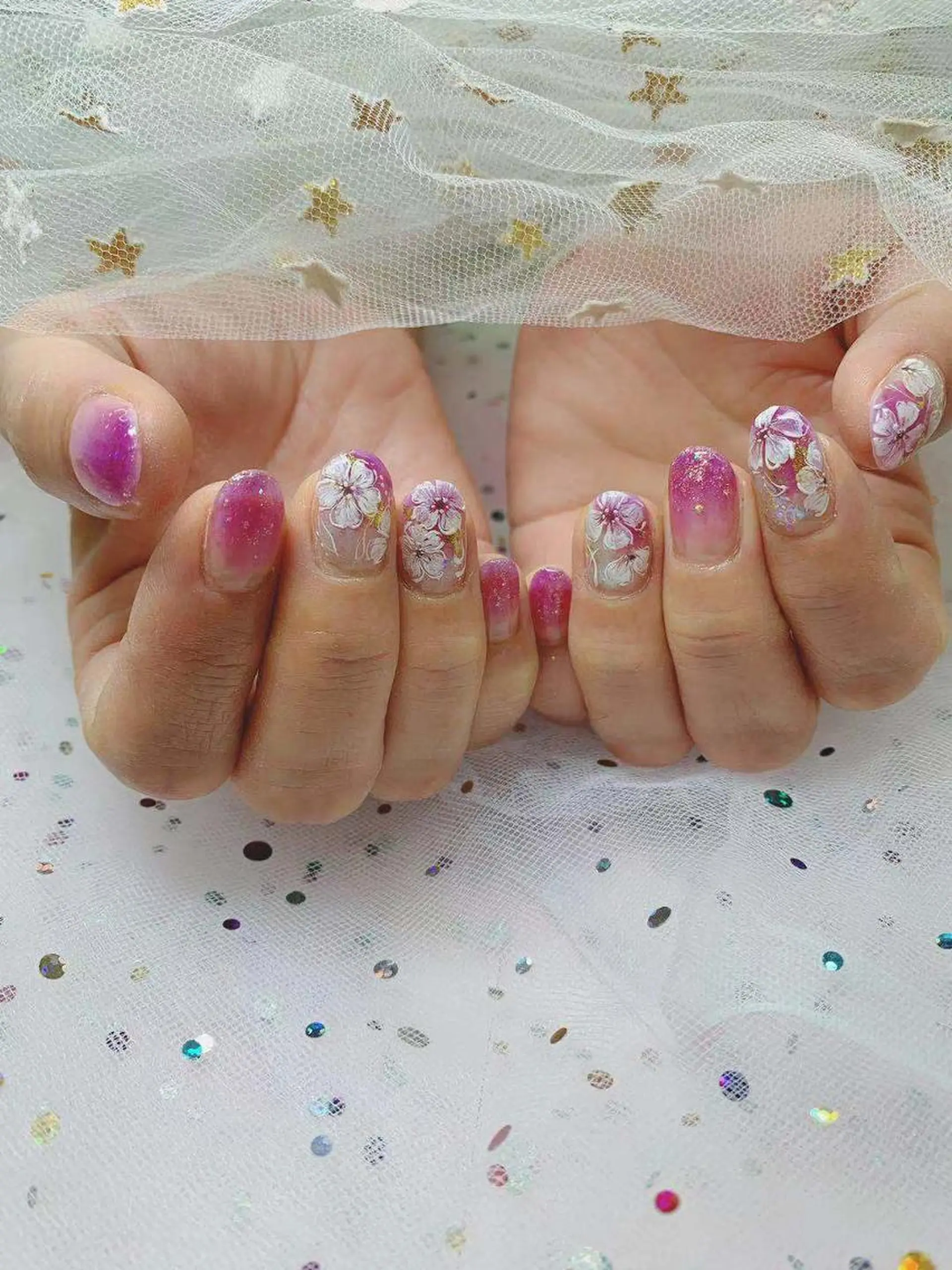 ネイル 🦋ネイルサロン ブラン🌈ゆりのネイルデザイン