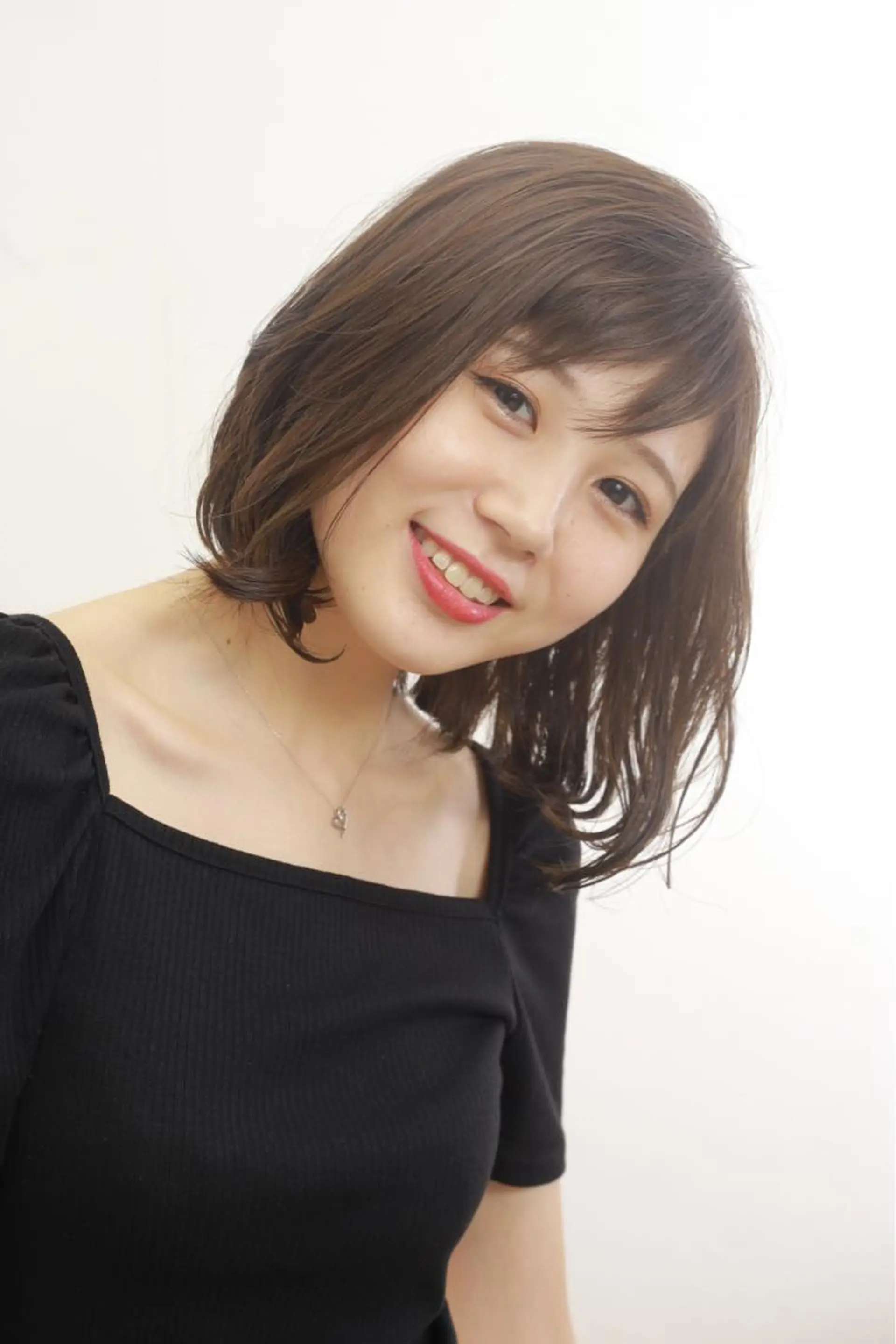 ミディアム ハイライト 佐野 寛のヘアスタイル