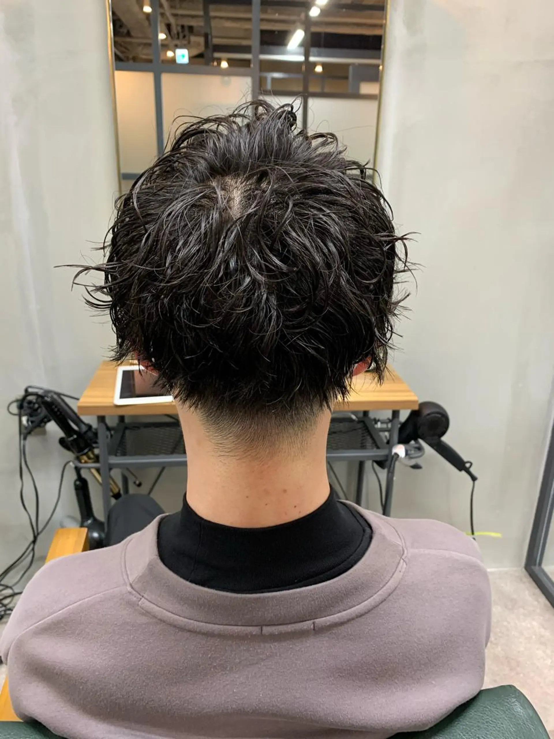 ショート パーマ メンズ カット パーマ 【S.BROOM】 店長　西川徹のヘアスタイル