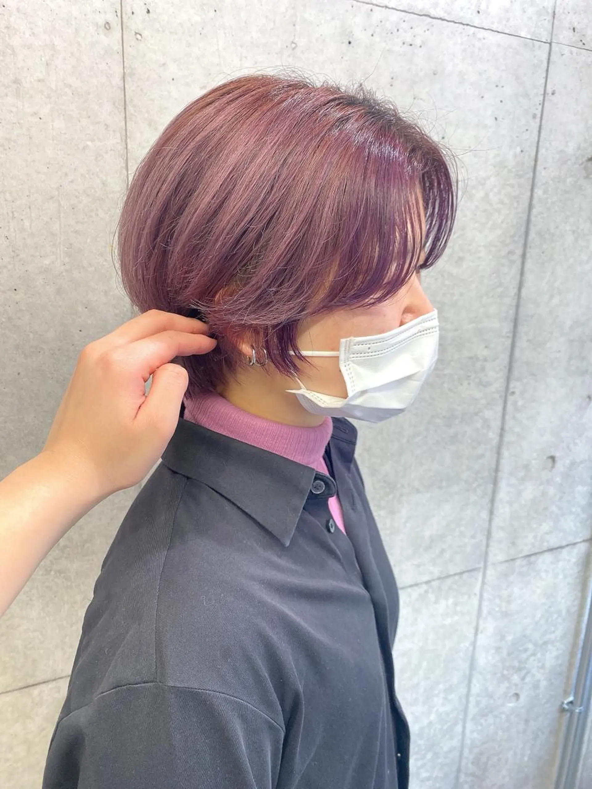 ショート カラー ミストバング フェイスフレーミング ヘアカラー トリートメント kaho🧸 / 大人styleのヘアスタイル