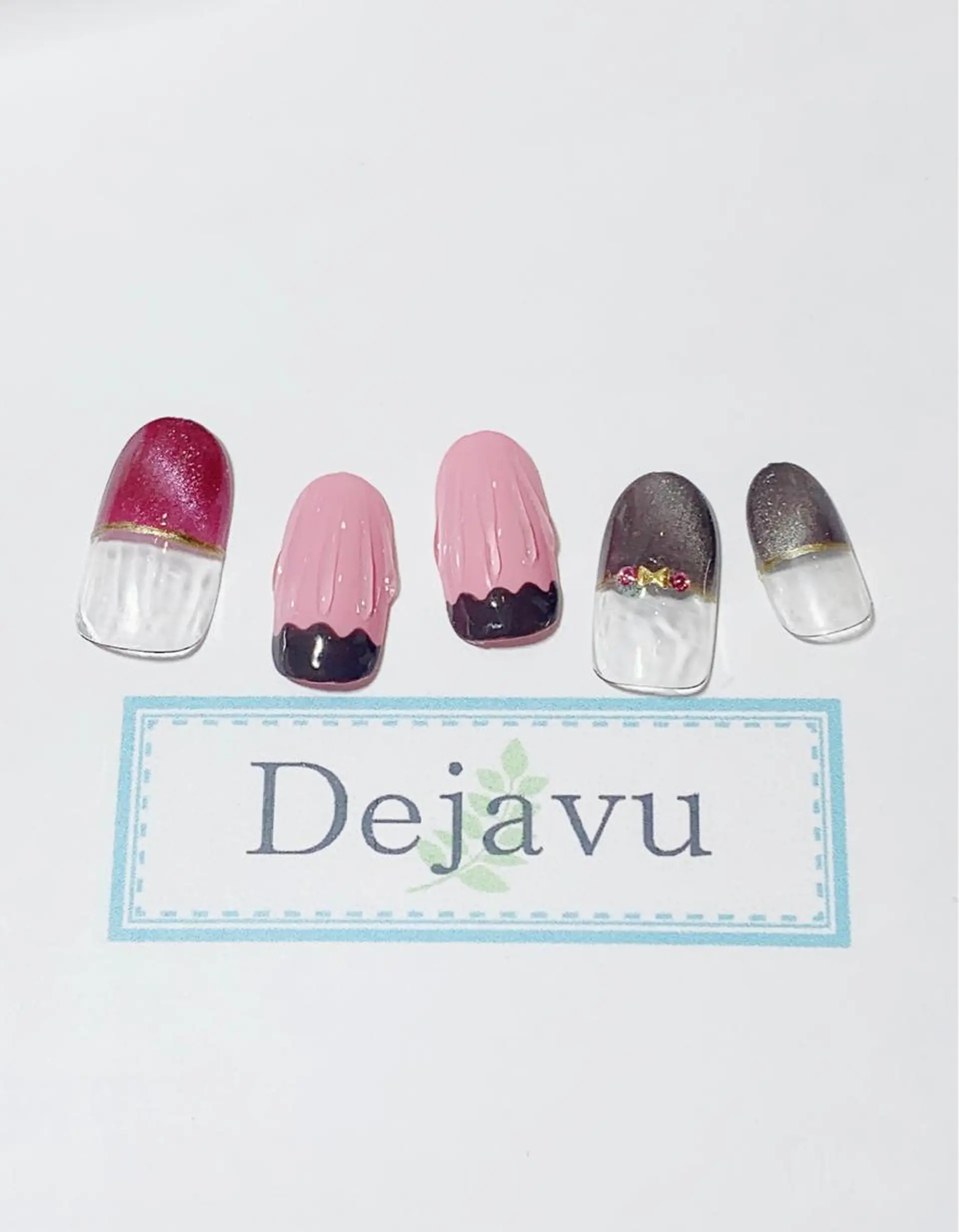 ネイル マグネットネイル バレンタイン Nail salon Dejavu 🌿のネイルデザイン
