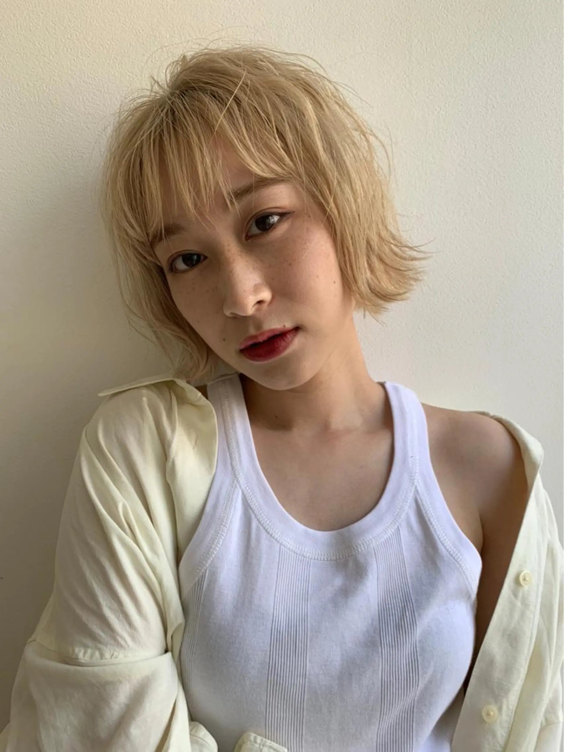 ミディアム カラー ヘアカラー nishido ハイライト/パーマのヘアスタイル