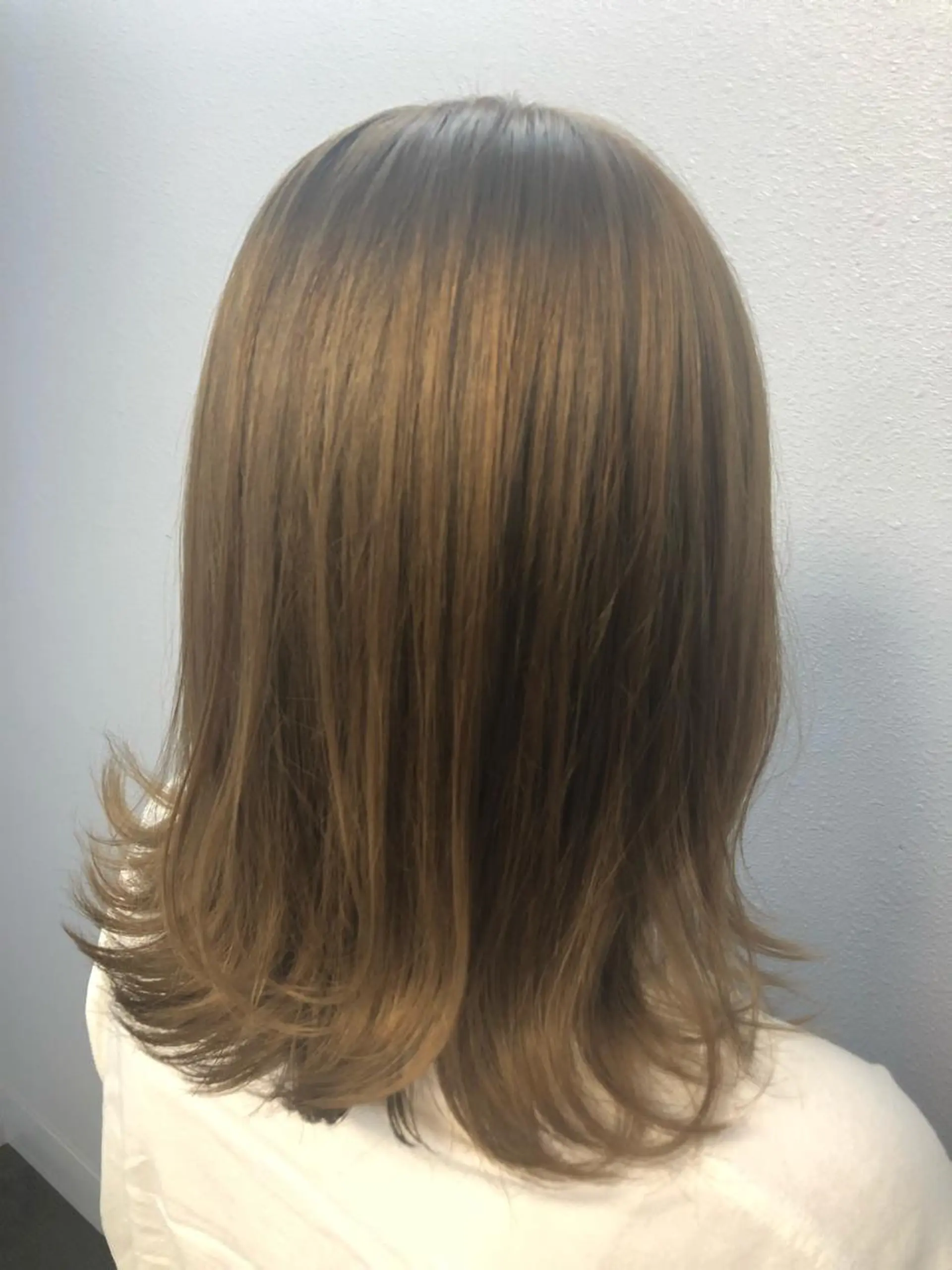 ミディアム カラー ベージュカラー ミルクティーベージュ ヘアカラー トリートメント 💜 MINORI💜のヘアスタイル