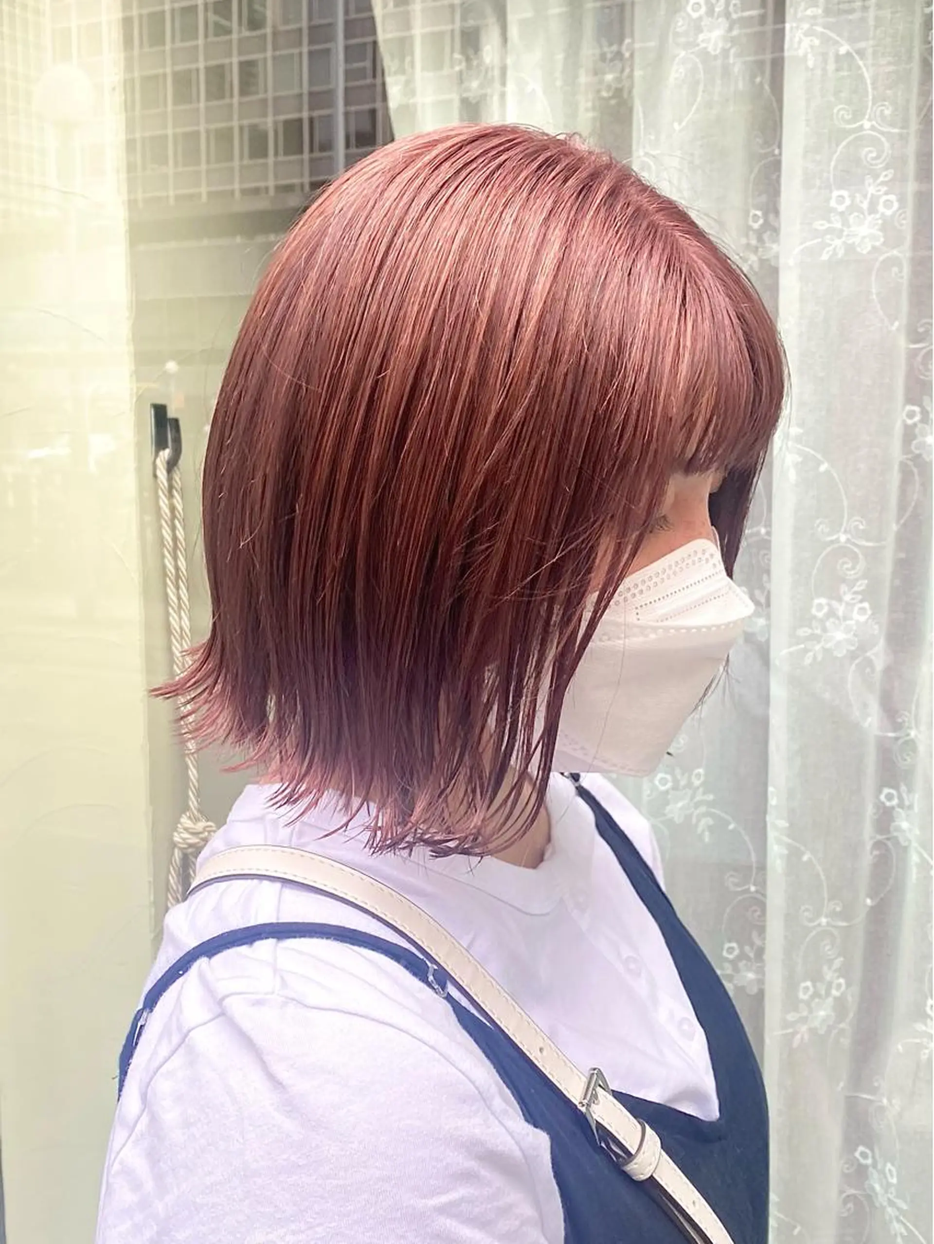 ミディアム カラー ハル🌸柔色/ ブリーチなし/艶髪のヘアスタイル