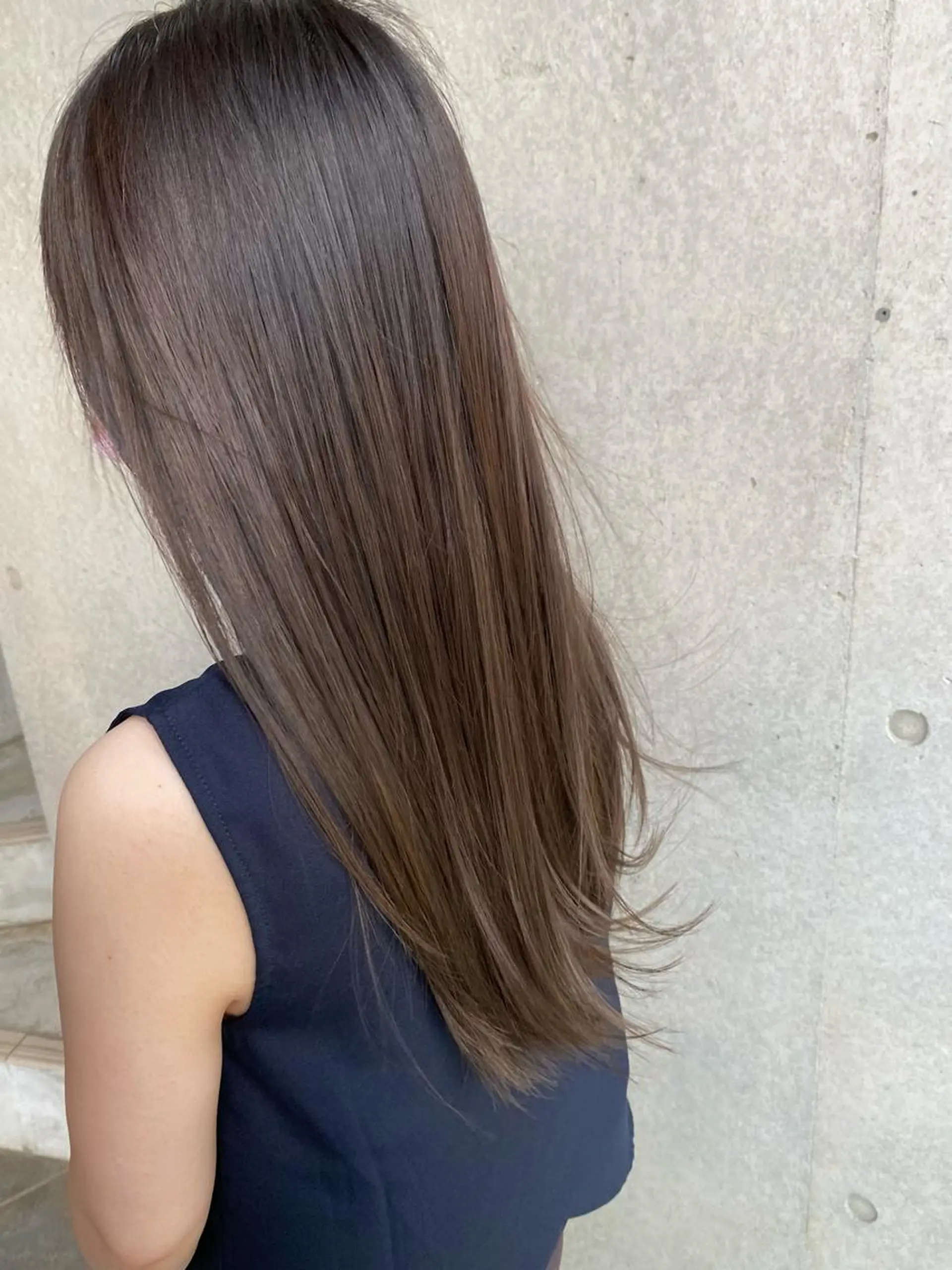 セミロング カラー モテ前髪 タゴメ シンヤのヘアスタイル