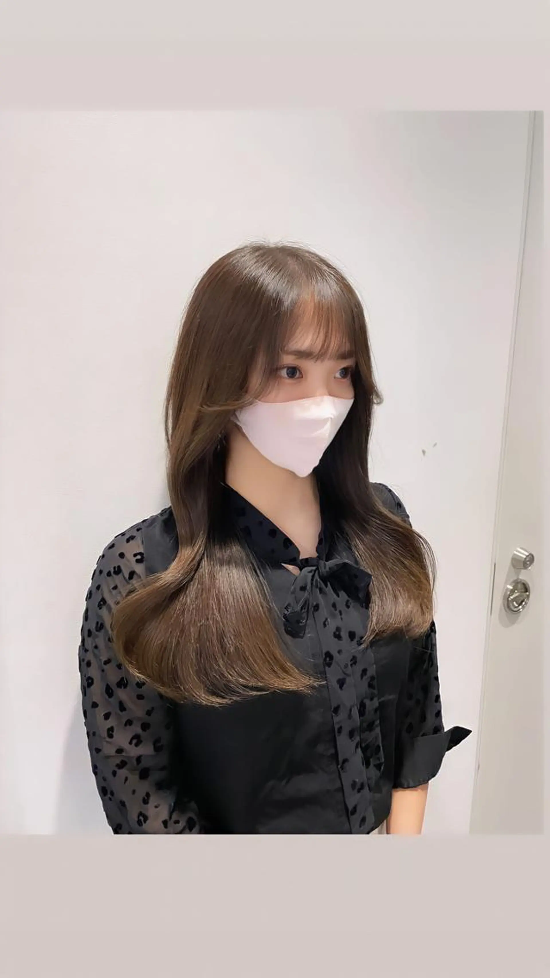 セミロング カット ヘアカラー トリートメント 銀座／レイヤーカット 🤍内野すみれのヘアスタイル