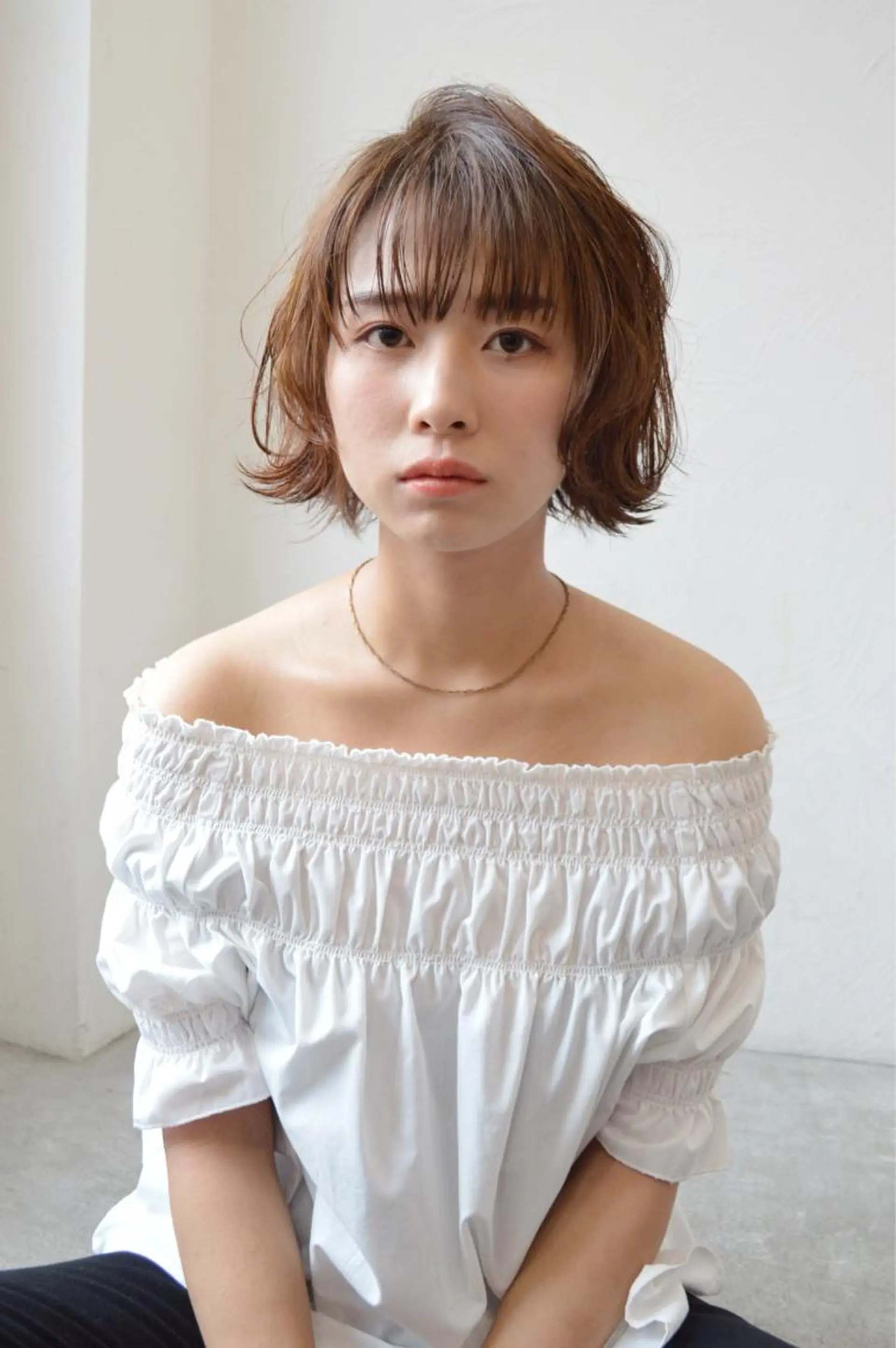 ショート ワンレンボブ ボブ 【今だけブリーチ 限定価格💕】すみのヘアスタイル
