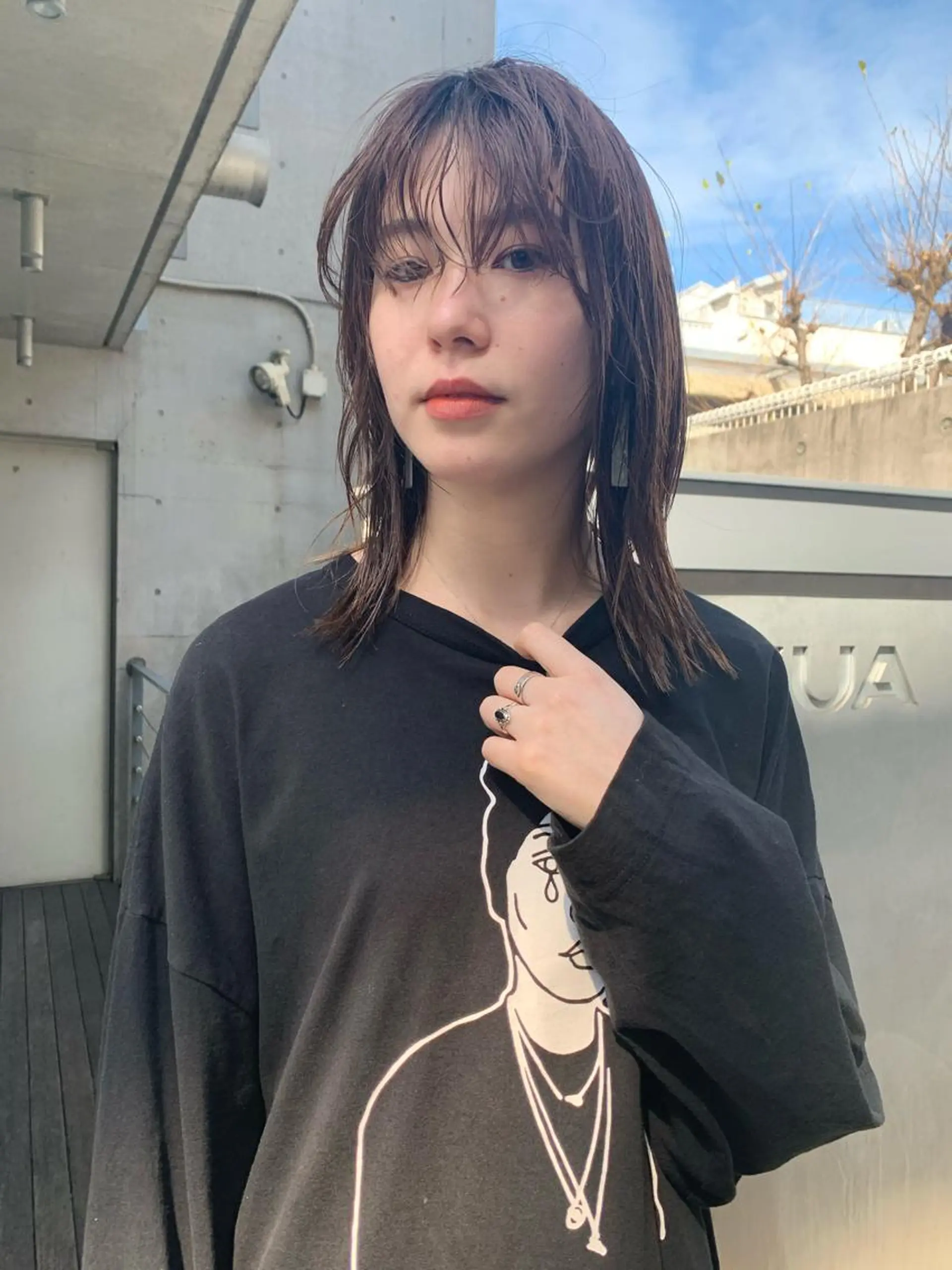 セミロング パーマ 透明感カラー×艶🤍 🌟YOSHIKIのヘアスタイル