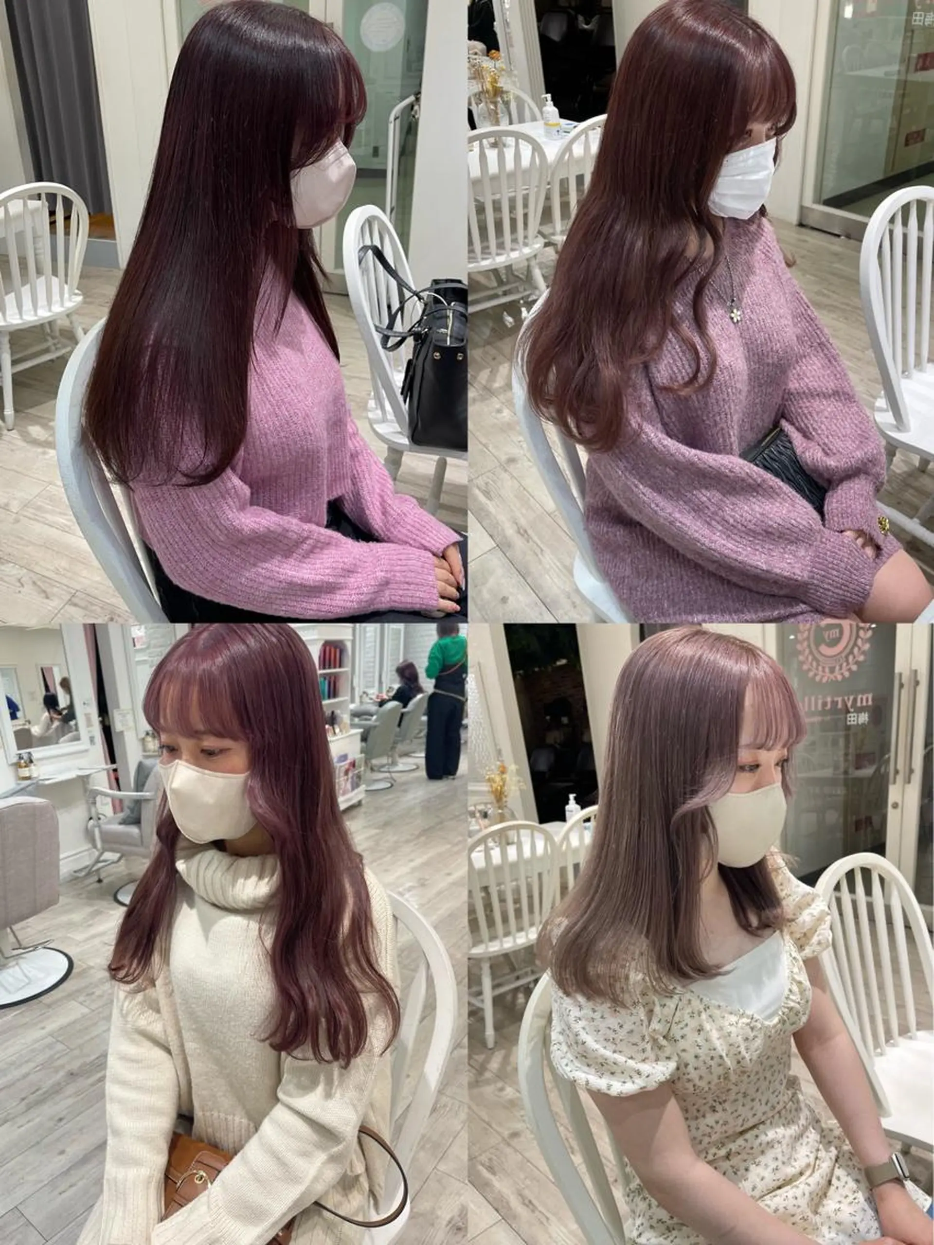 カラー ブリーチ ラベンダーカラー ラベンダーピンク ピンクカラー 盛れる顔まわり✨🎀 レイヤー別所好葉のヘアスタイル