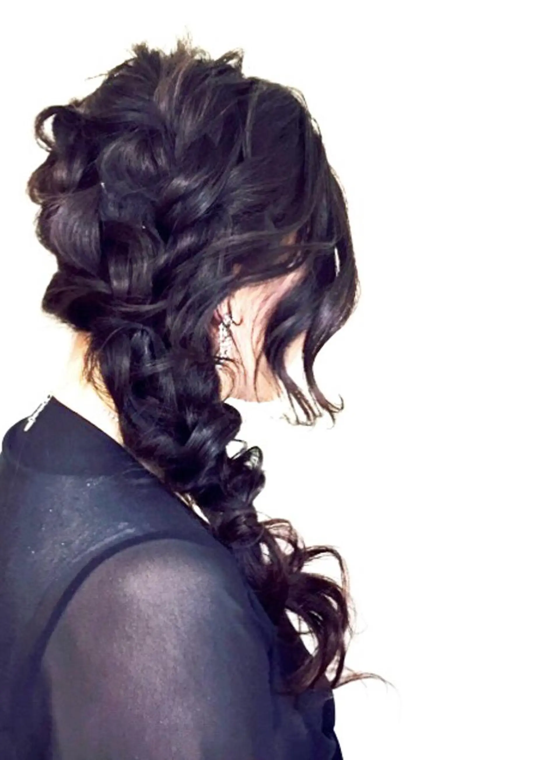 ミディアム セミロング ロング ヘアアレンジ 三つ編み nike にけのヘアスタイル