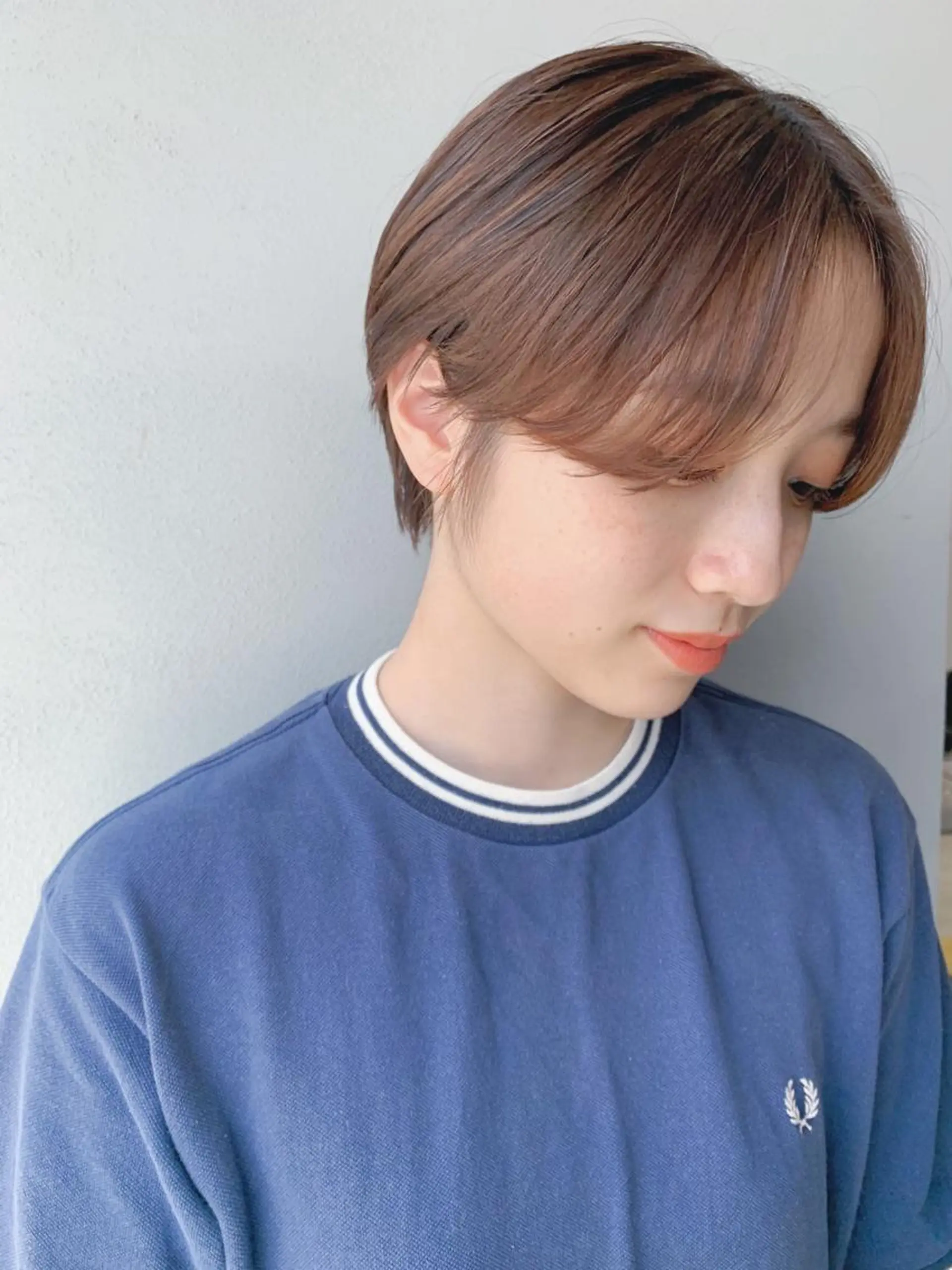 ショート カラー ボブパーマコテ巻き風 パーマNo1深江秀平のヘアスタイル